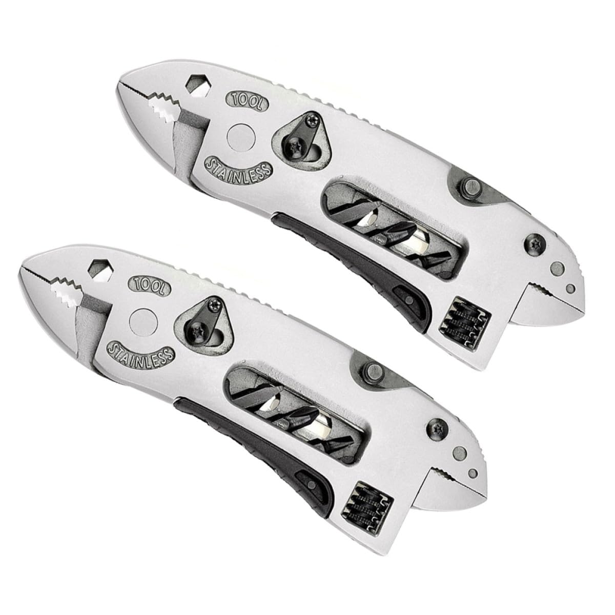 OUNONA 2 pièces Pince Multifonction Inoxydable Pinces de Poche Verrouillables pour Camping Survie et Bricolage Outil Portable Compact et Résistant à Eau