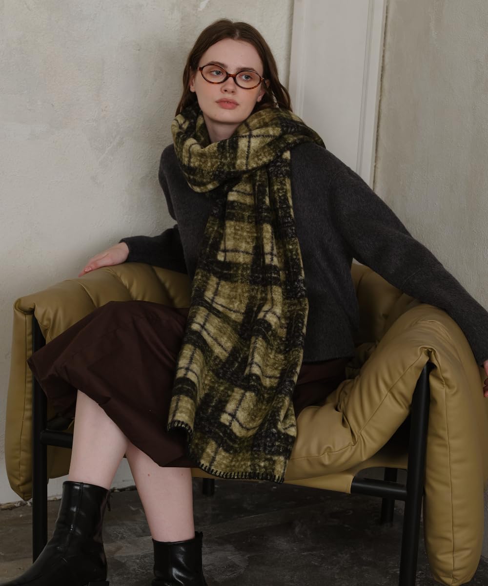 Winter Warm Scarf for Women Cold Weather Chunky Wrap Shawl Scarfs Big Thick Soft Plaid Blanket Scarves - Image 2