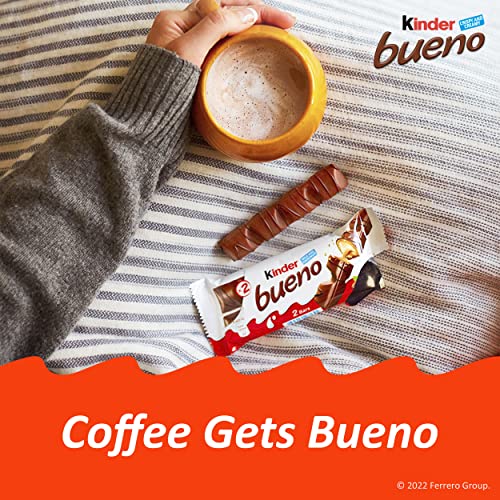 Kinder Bueno Milk Chocolate Bars, Crispy Wafer Hazelnut Cream Snacks, 8 Ct - image 6