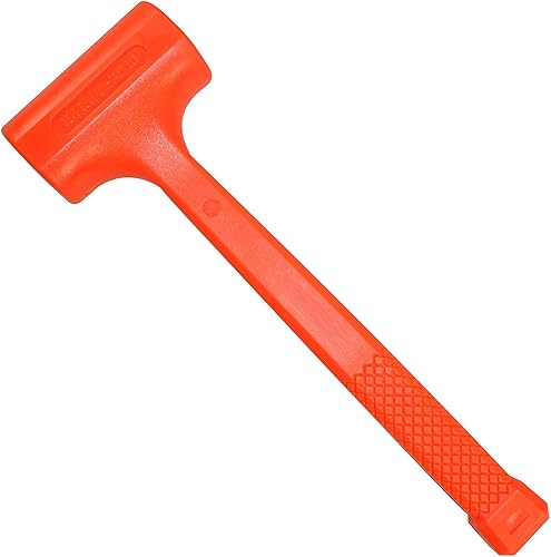 Edward Tools Dead Blow Hammer 2 LB - Martillo soplador de mazo de acero para no rebote - Cubierta de poliéster naranja de alto impacto para evitar