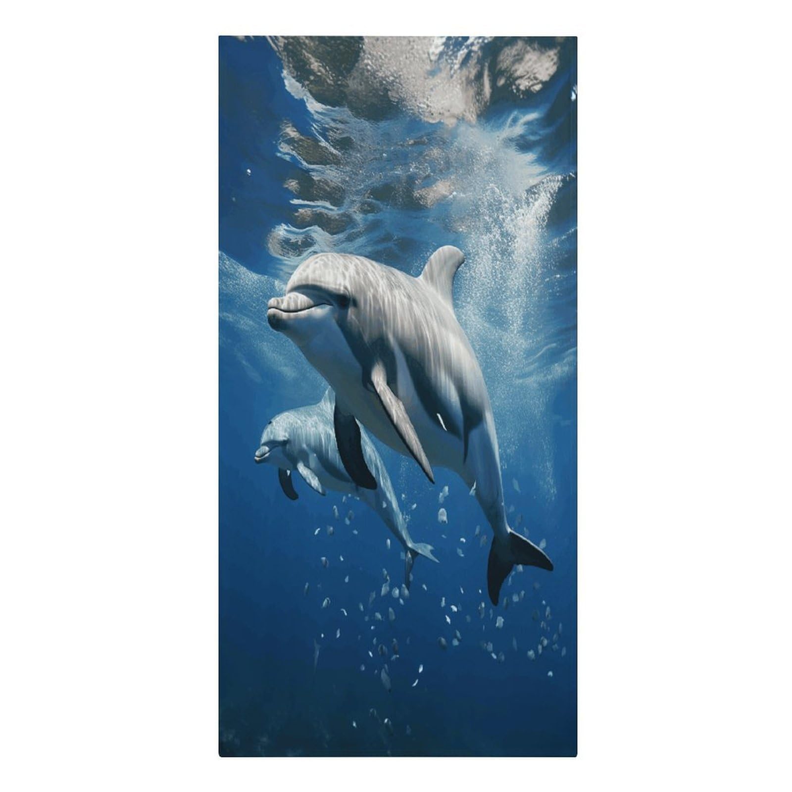 VstaDank Cute Dolphins Beach Towels 30"x61" Microfiber Super Absorbent Large Bath Towels Cozy Soft Swim Travel Towel Quick Dry Thin Pool Towel Beach Accessories for Outdoor Adult