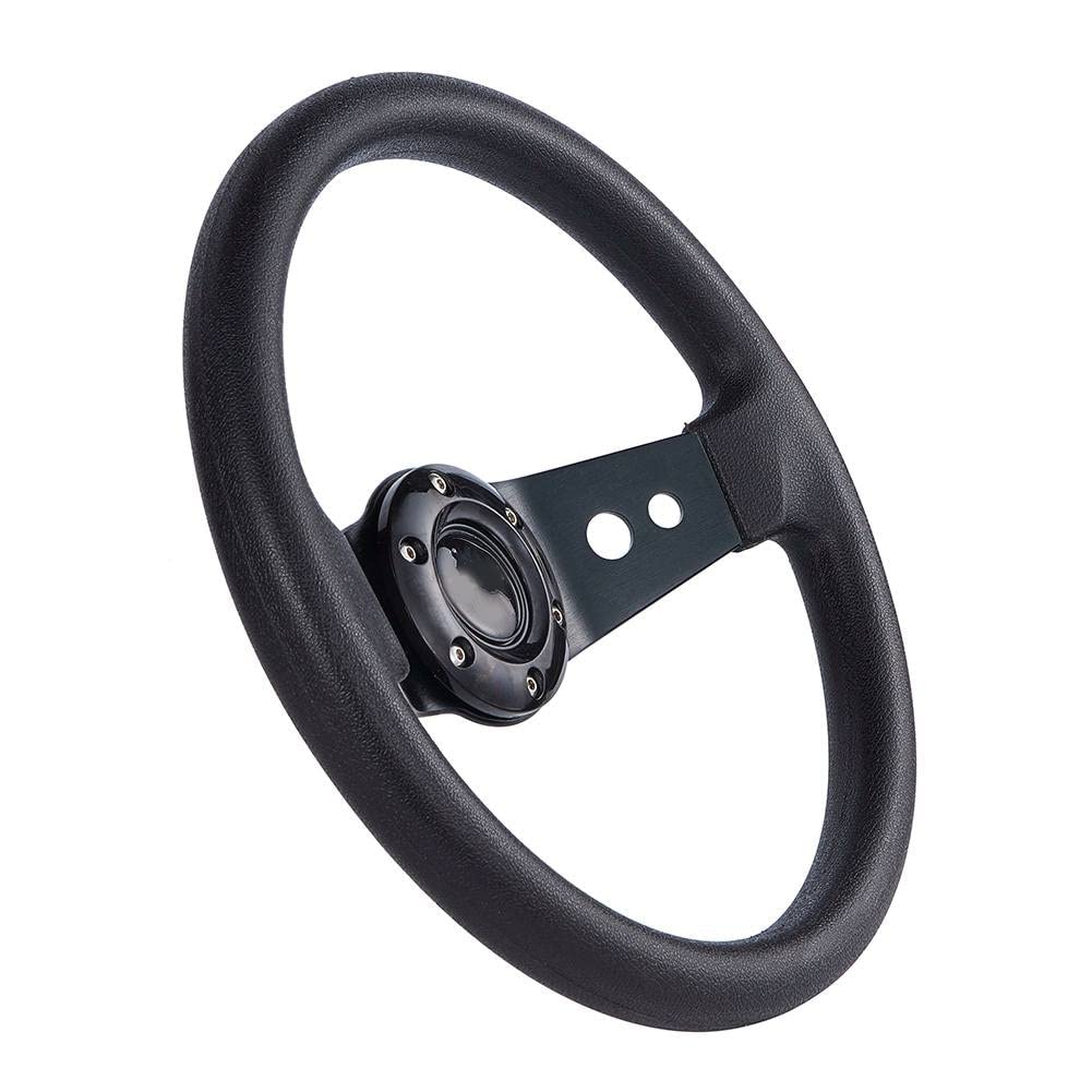 Volante Sportivo In Pelle E Alluminio - Volante Auto Universale 320mm Diametro (Argento) - Foto 9