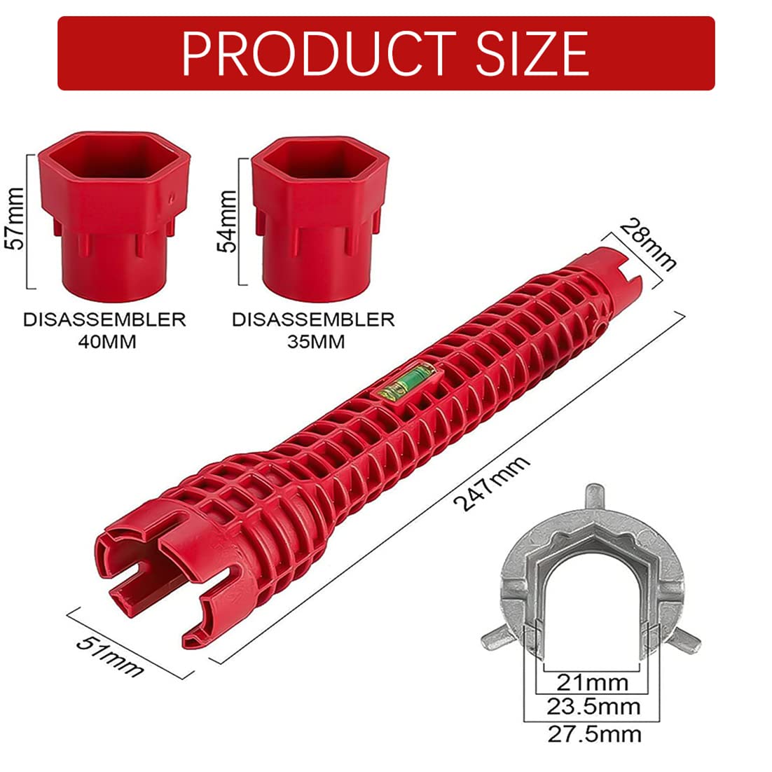 HMIEPRS Clé Pour Robinet Evier 14-en-1, Cle Dénontage Robinet
