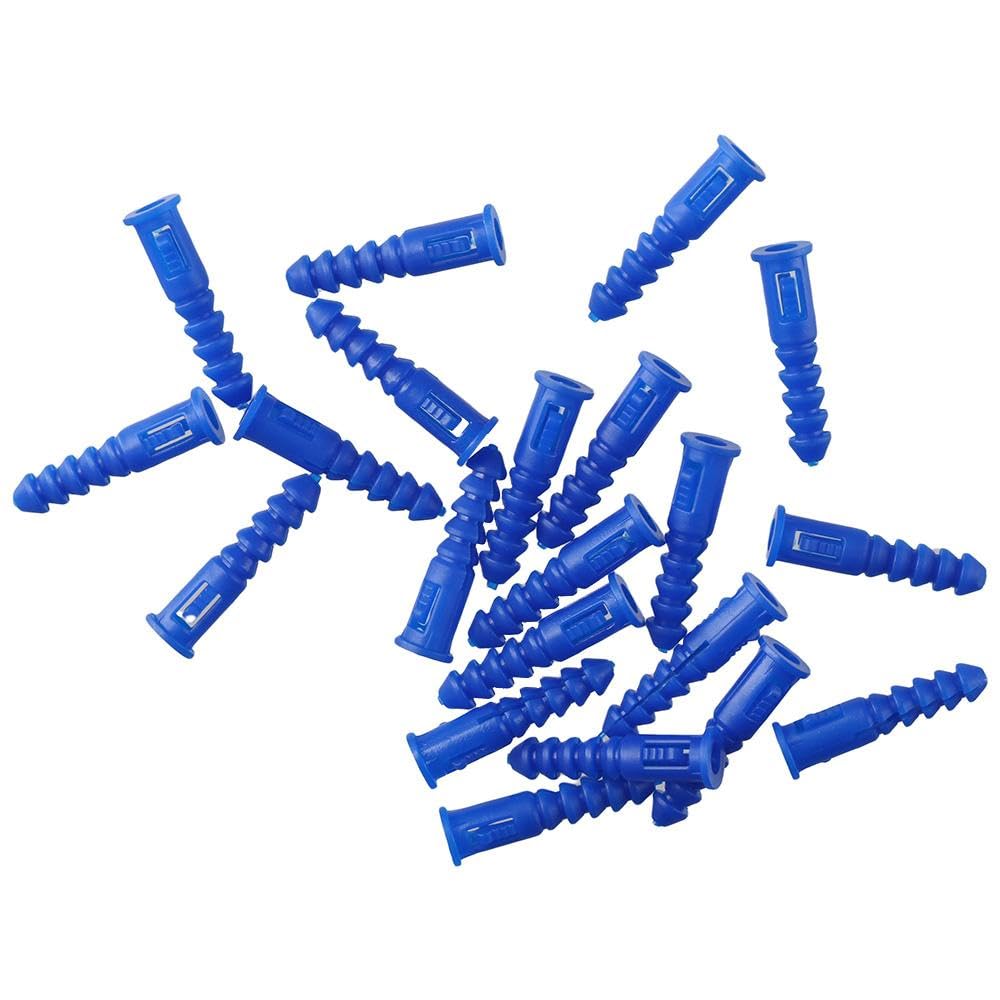 100pcs Plastic Expansion Tube,Plastic Wall Anchor BoltDrywall Anchor Bolt Screw,Expansion Tube,Rubber Plug
