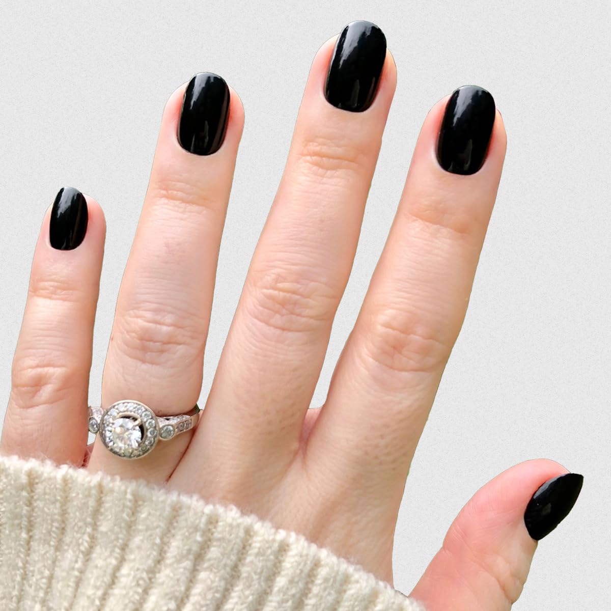 Olive & June Glue Press On Bestsellers Kit | Includes 4 Fake Nail Sets (HD Crisp White, Classic French, Shimmery Super Star, BP Icy Blue) | Realistic Look, Non-Damaging Glue, Up to 14-Day Wear