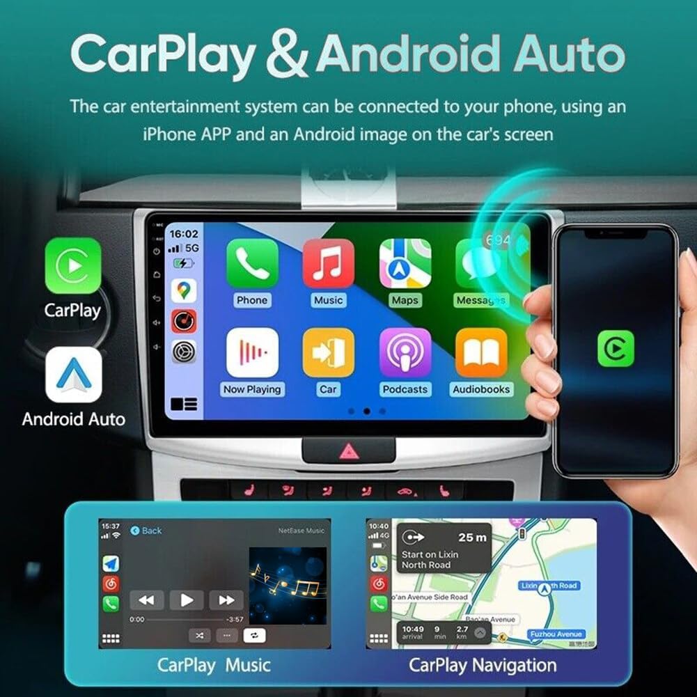 Android 13 Car Stereo Compatible with Honda for Accord 2008-2013, 2G+32G 10 Inch Touch Screen Car Stereo Radio with Wireless Carplay Android Auto GPS Navigation WiFi FM SWC Backup Camera