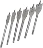 COMOK Spade Paddle Flat Wood Boring Drill Bit Set Titanium Coated Paddle Flat Woodworking Wood Tools Kit 10mm 12mm 16mm 18mm 20mm 25mm Drill Bit 6Pcs