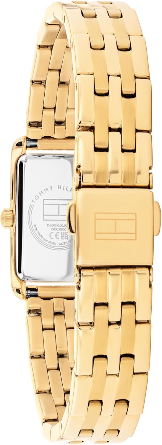 Tommy Hilfiger Women's 2-Hand Quartz Watch - Mini Tank Case with Link Bracelet - Classic, Dressy Style - Gift for Her 16mm - Image 3