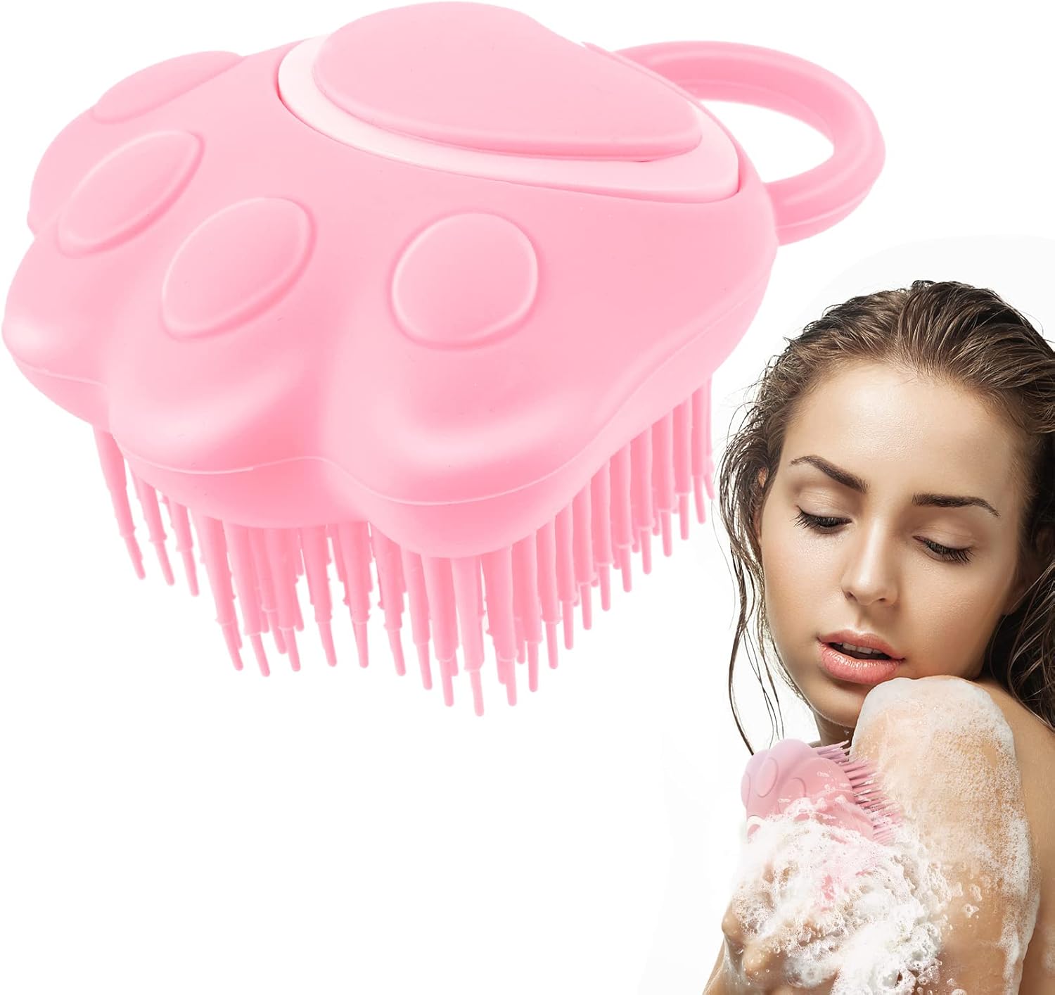 Cobee Silicone Bath Brush, Soft Shampoo Dispenser Body