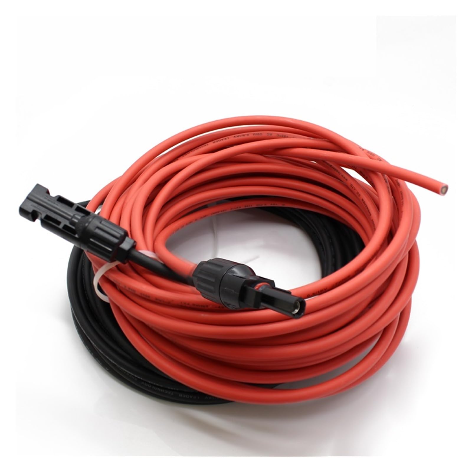 Kabel, Przewód solarny PV z łącznikiem solarnym, zestaw 2 szt., wielokolorowy, różne rozmiary(4mm2 5M)