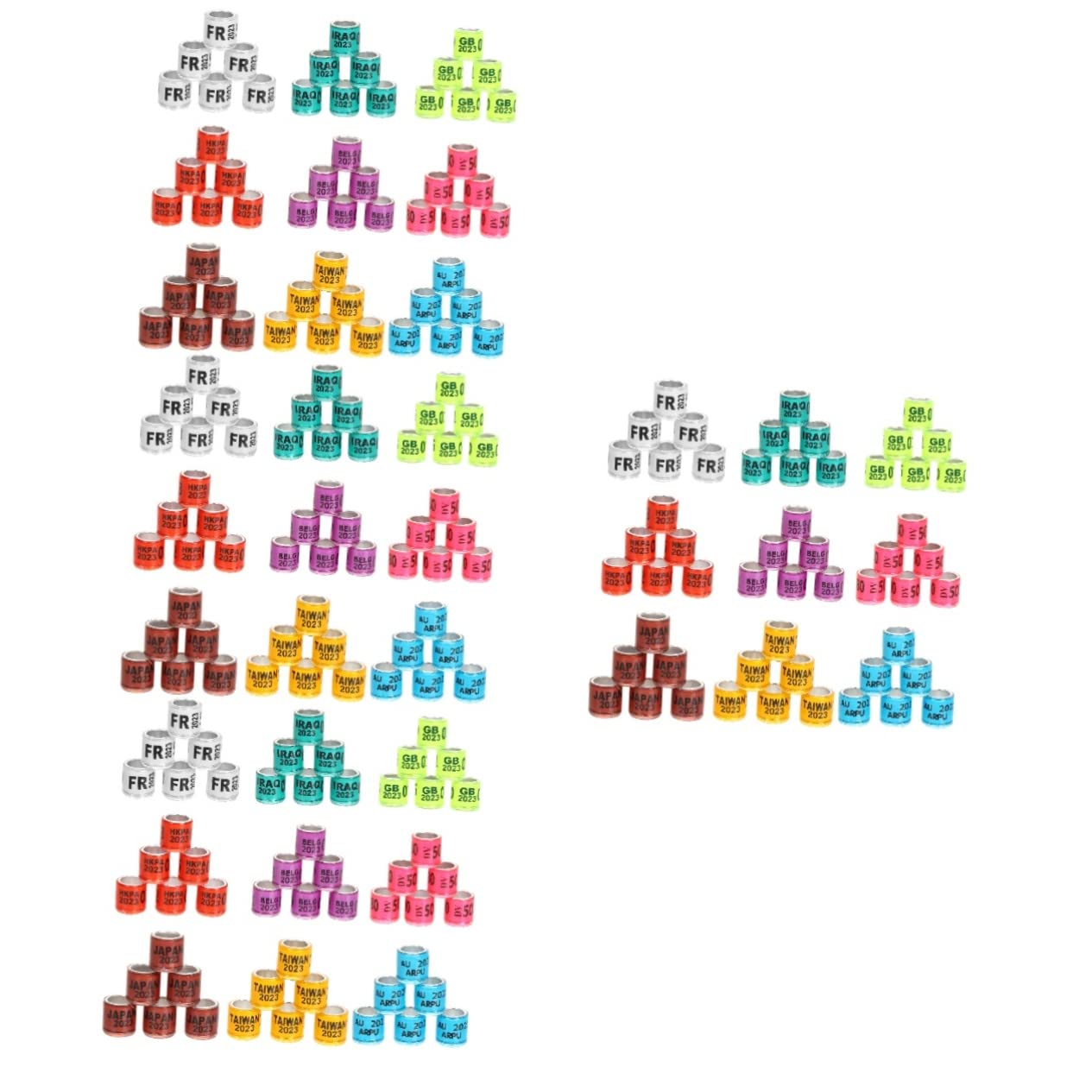 DOITOOL 400pezzi Anelli per Gambe di Piccione Fasce di Identificazione per Piccioni da Corsa Anelli Colorati per Uccelli Leggeri e Pratici Adatti per Pappagalli e Altri Volatili