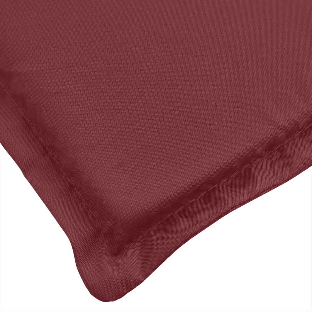 ZEYUAN Cojín para Tumbona Tela Rojo Tinto Melange 200x50x4 cm, Cojin Tumbona Exterior, Colchonetas para Tumbonas, Colchoneta Hamaca, Cojín De Silla De Hamaca, Colchón para Tumbona - 4002507