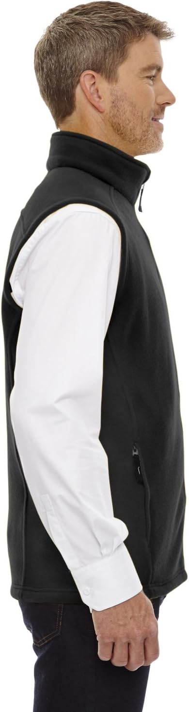 Core 365 Journey Men's Tall Zipper Fleece Vest, BLACK 703, X-Large Tall - Image 3