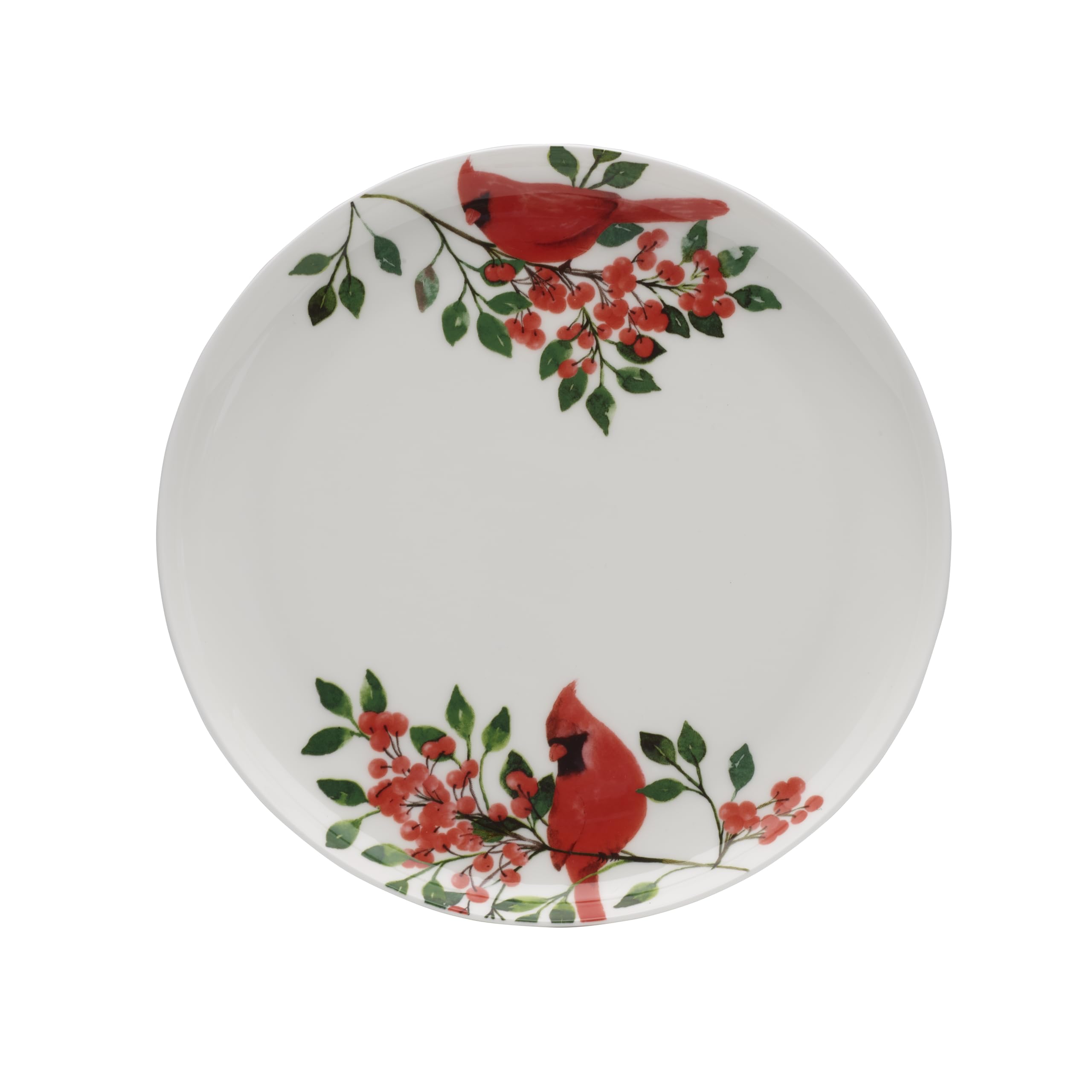 Mikasa Cardinal Leaves Holiday Bone China - Vajilla ligera resistente a las astillas, servicio para 4 personas