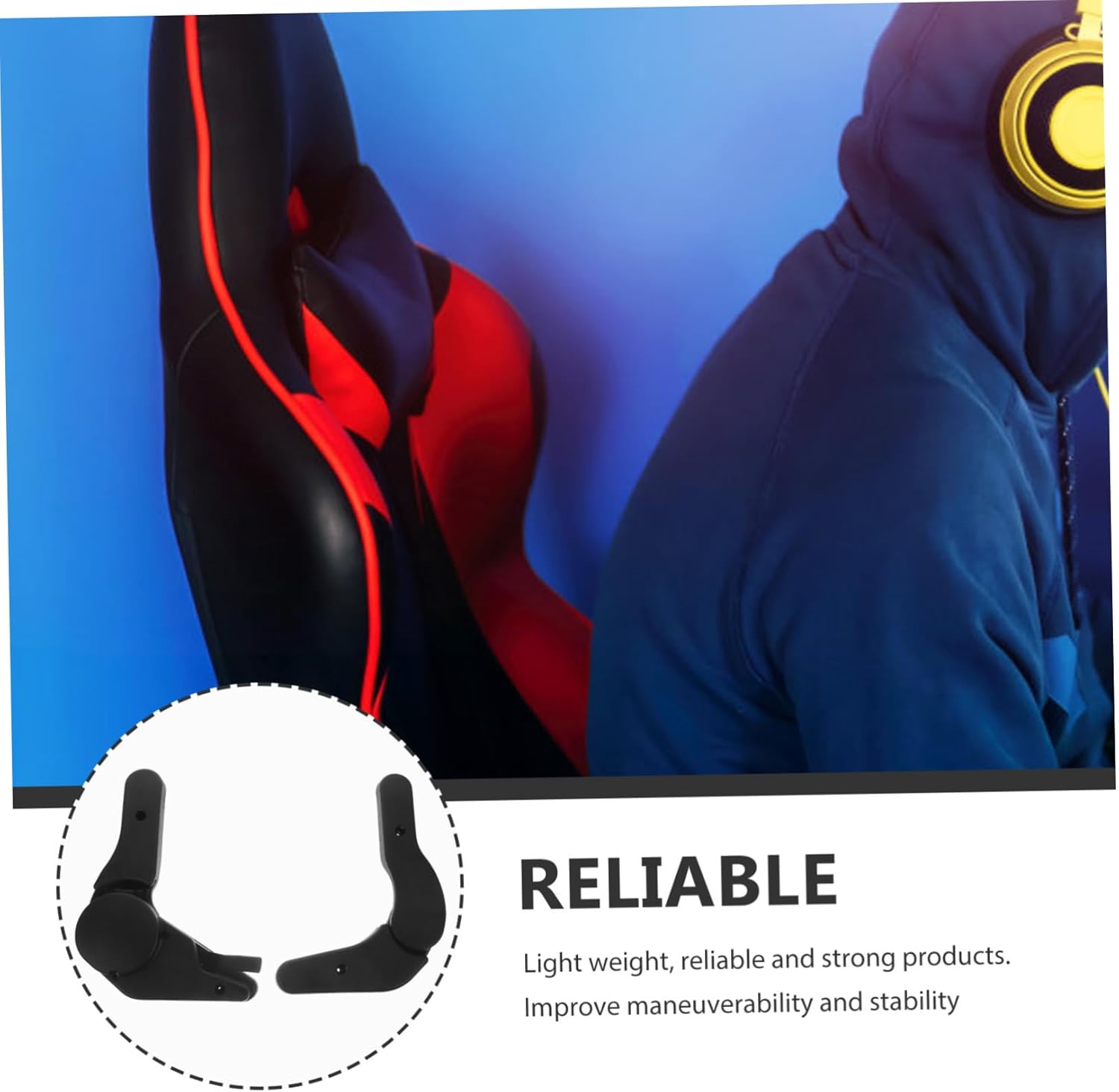 CHILDWEET Adjustable Seat Back Angle Adjuster for Racing Chairs Durable Swivel Accessory for Enhanced Maneuverability and Stability Gaming and Office Use Black