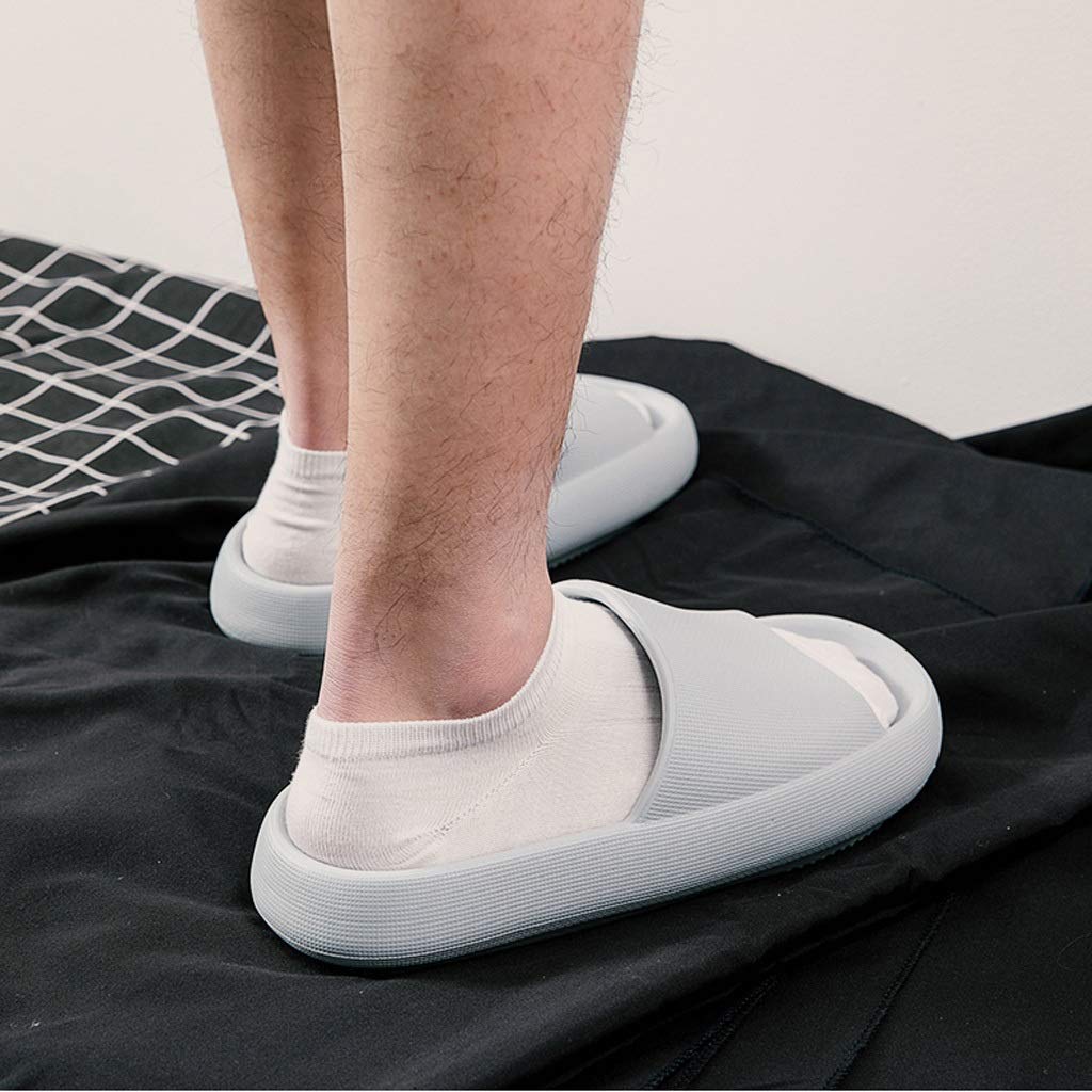 Zapatillas de baño Los deslizadores del verano de los hombres de cubierta inferior de baño suave Inicio resistente al desgaste aumento de cuatro estaciones espesados ​​con fugas sandalias y zapatillas