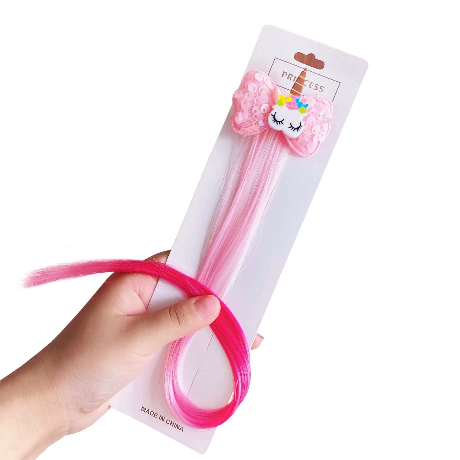 Amazon.com : SVNMU 6pcs Colorful Unicorn Hair Extensions for  display picture 1
