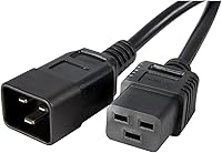 Vista 4 de StarTech.com Cable de extensión de alimentación de 3.3 ft, IEC C19 a C20, 13A 250V, 16AWG, cable de extensión de alimentación de computadora, cable