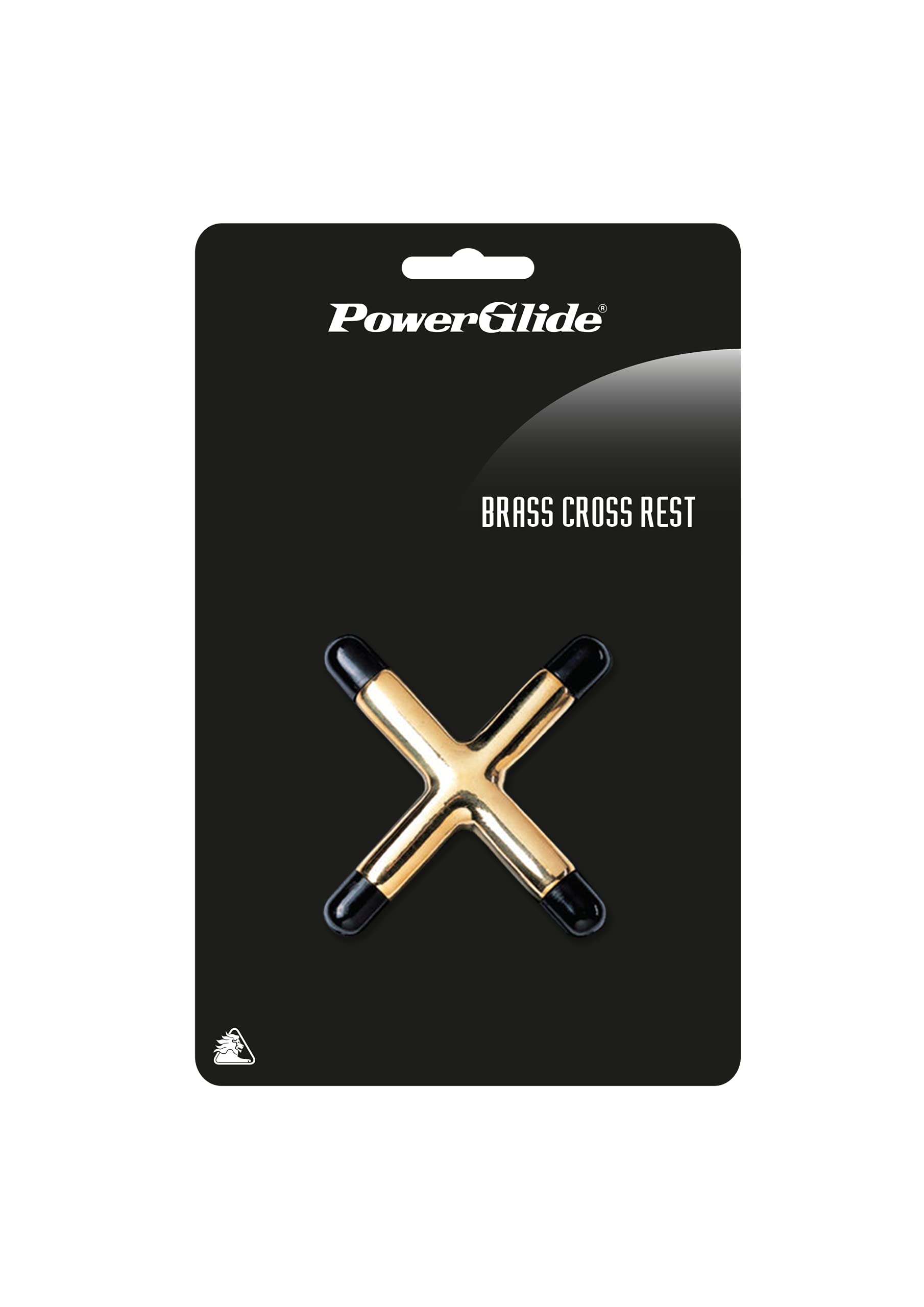 POWERGLIDE Snooker, Pool or Billiard Cue Rest | Cross | Brass | One Size