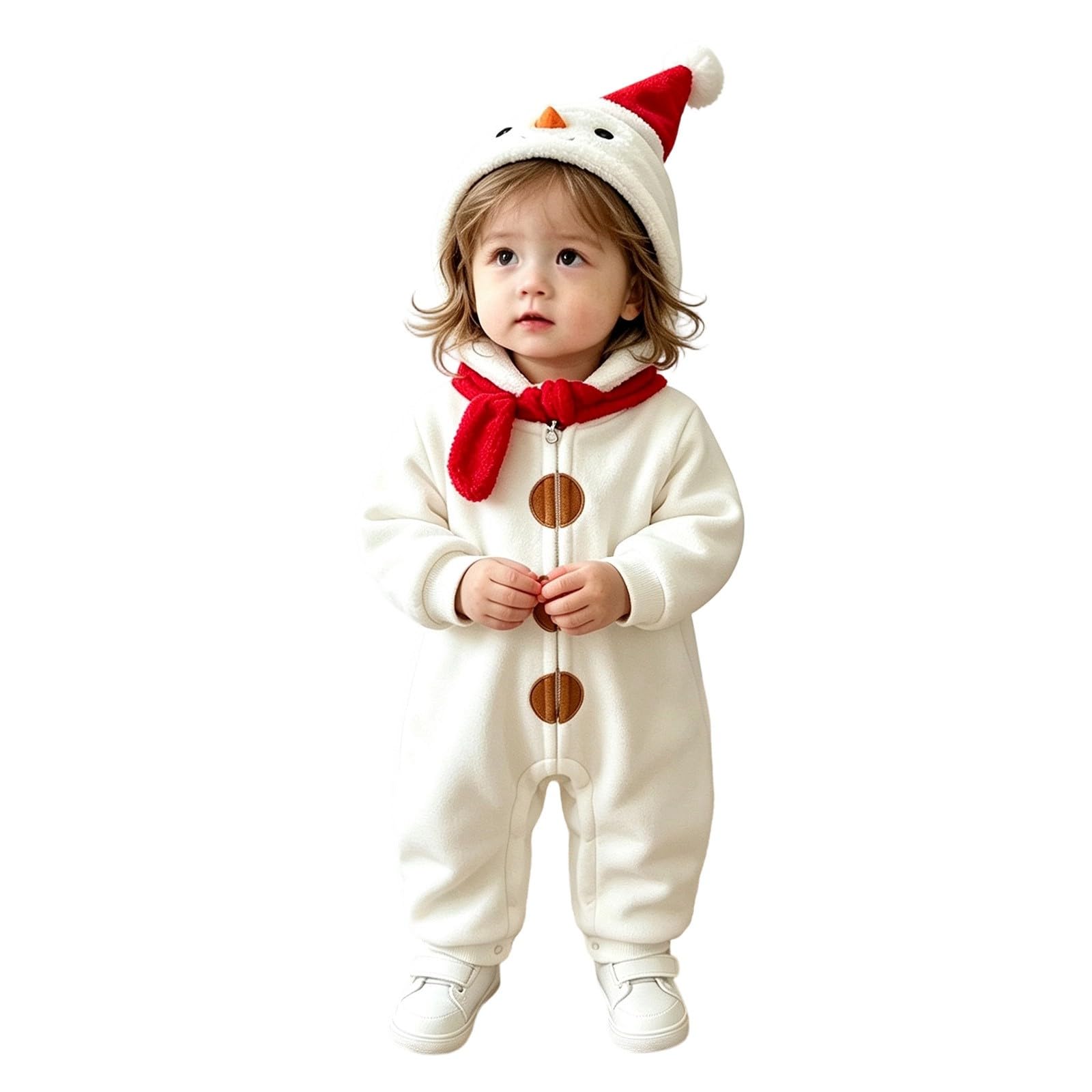 Costume Pupazzo di Neve Bambino - Vestito Neonato per Carnevale, Halloween, Compleanni E Party 0-18 Mesi Costume da Pupazzo di Neve per Bambini Varie Taglie Festival