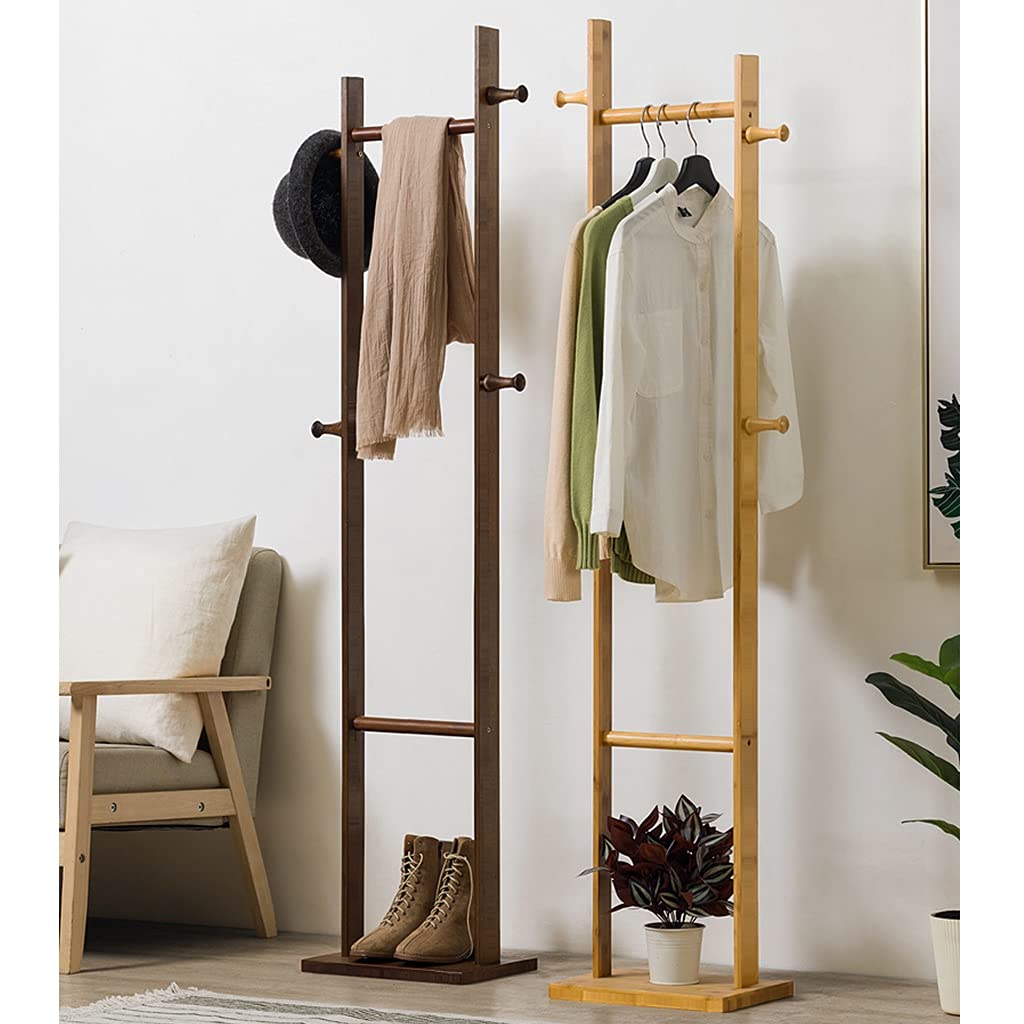Perchero de bambú – Nizer de entrada que ahorra espacio – Árbol de ropa versátil para abrigos, sombreros y accesorios – elegante soporte para almacenamiento en el pasillo
