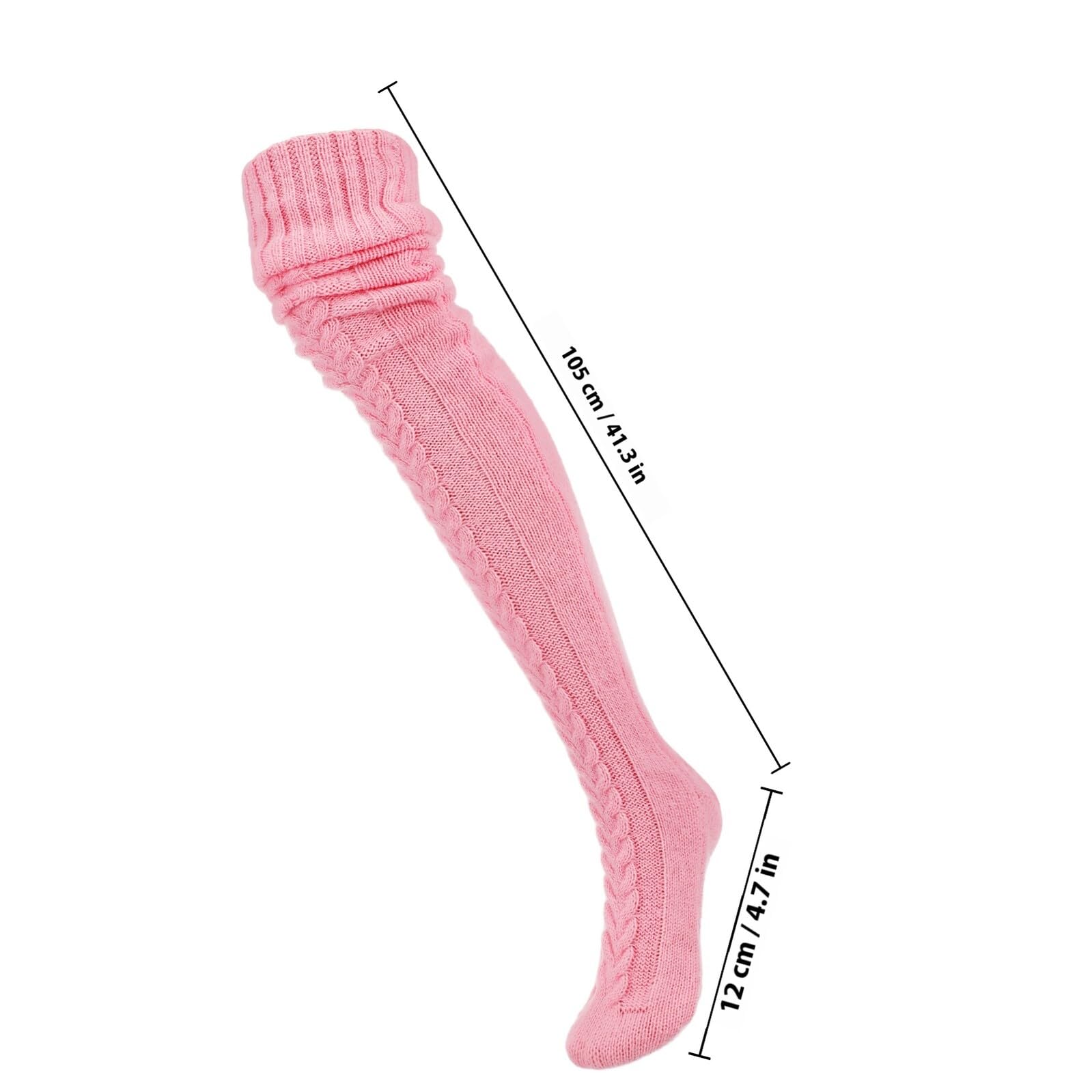 Calcetines de Punto para Mujer 2 Pares, Tejido, Rodilla