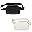 VOROLO Fanny Pack Crossbody Bag For Women And Men Belt Bag Gift For Women Bum Bag with Adjustable Strap for Sports Black+White