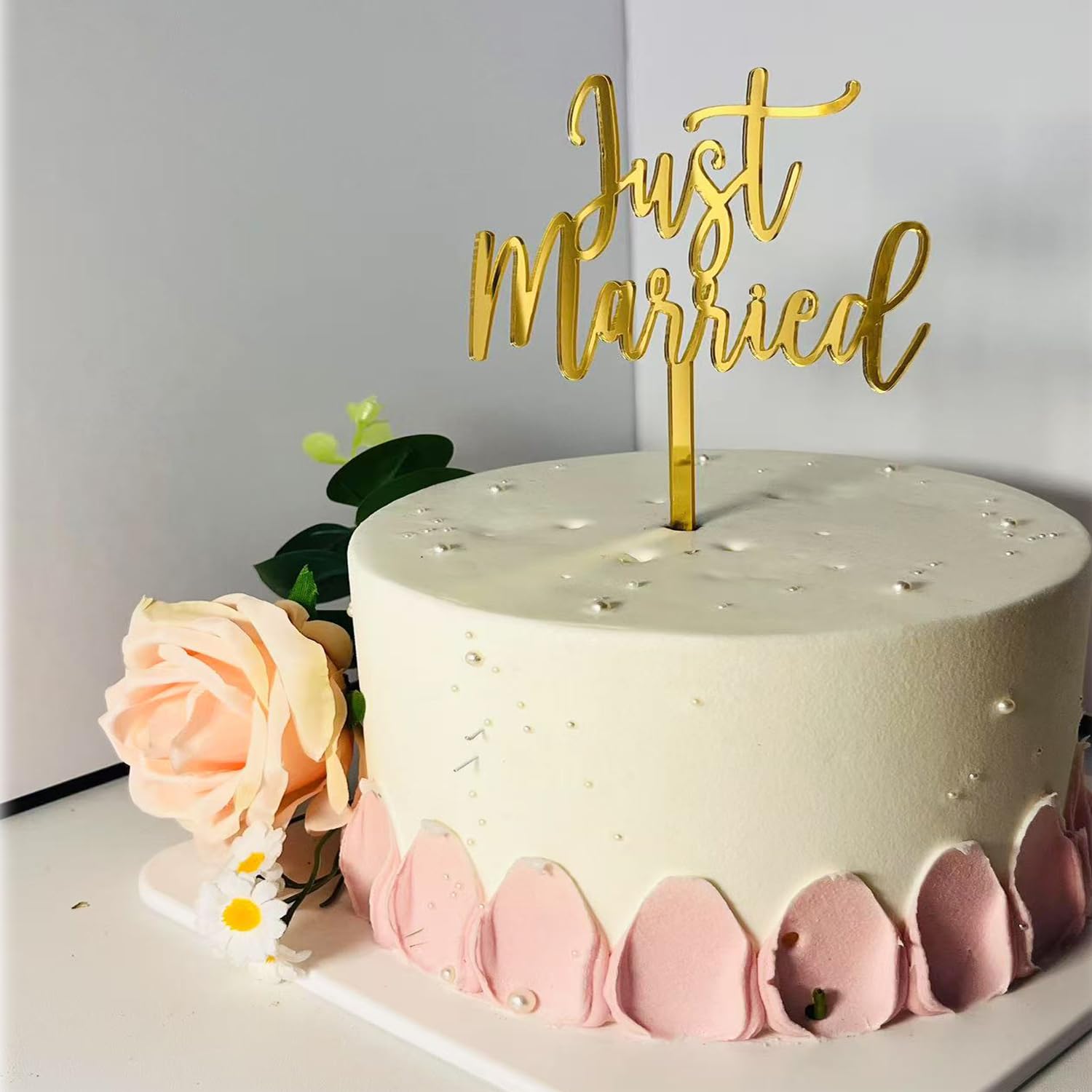 Just Married Cake Topper, Wedding/Marriage/Engagement Party...