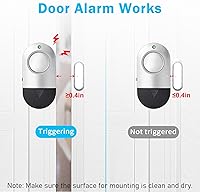 Vista 3 de Alarma de ventana de puerta, alarmas de ventana de 120 dB para seguridad del hogar, timbre de puerta para tienda de hogar