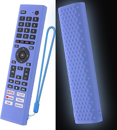 Miniatura 10 de Hisense ERF3J80H ERF3G80H ERF3F80H - Funda de silicona para control remoto Hisense 4K UHD Android Smart TV, a prueba de golpes, con cordón (rojo)