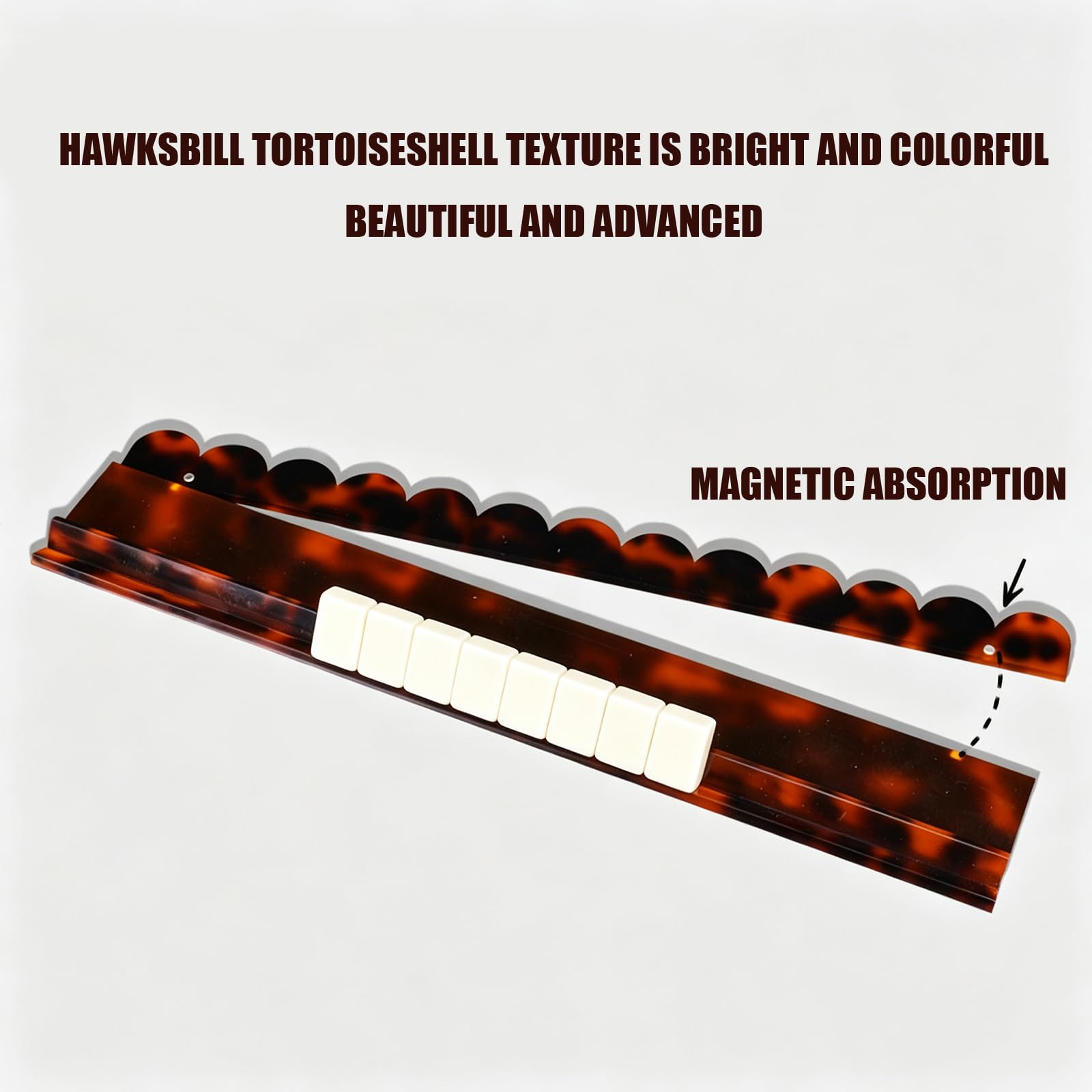Mahjong Rack aspect acrylique 17,5 pouces avec fentes, B