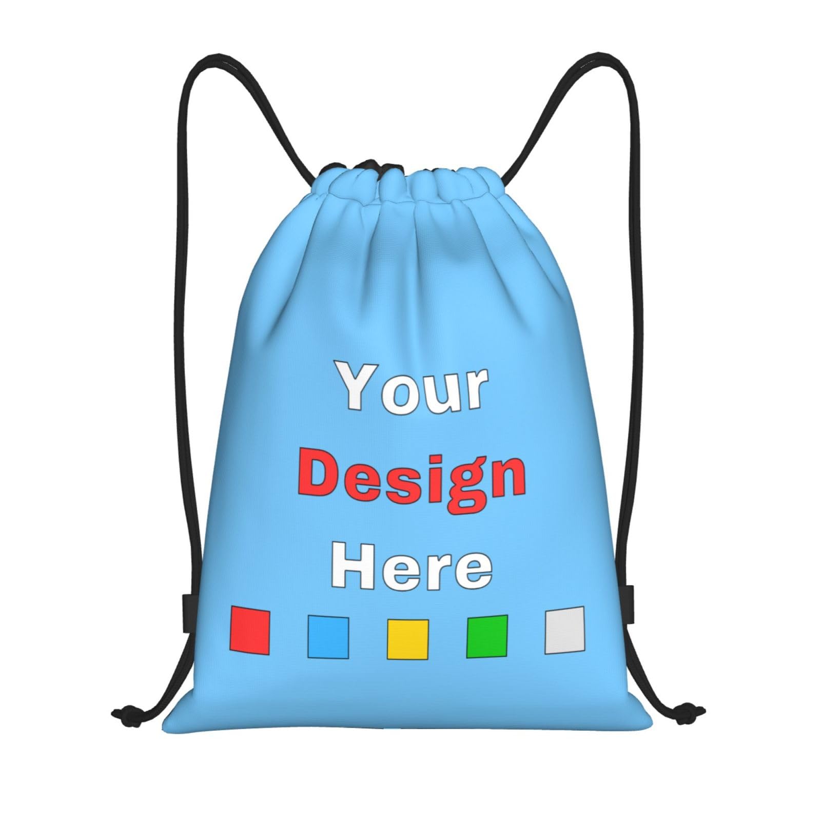 ROHBVMN Personalized Backpack custom Drawstring Bag for Men and Women, Travel Backpack, Swimming Bag, Cinch Bag add Your Logo, Ideal for Sports, Training, and Waterproof Drawstring Bag