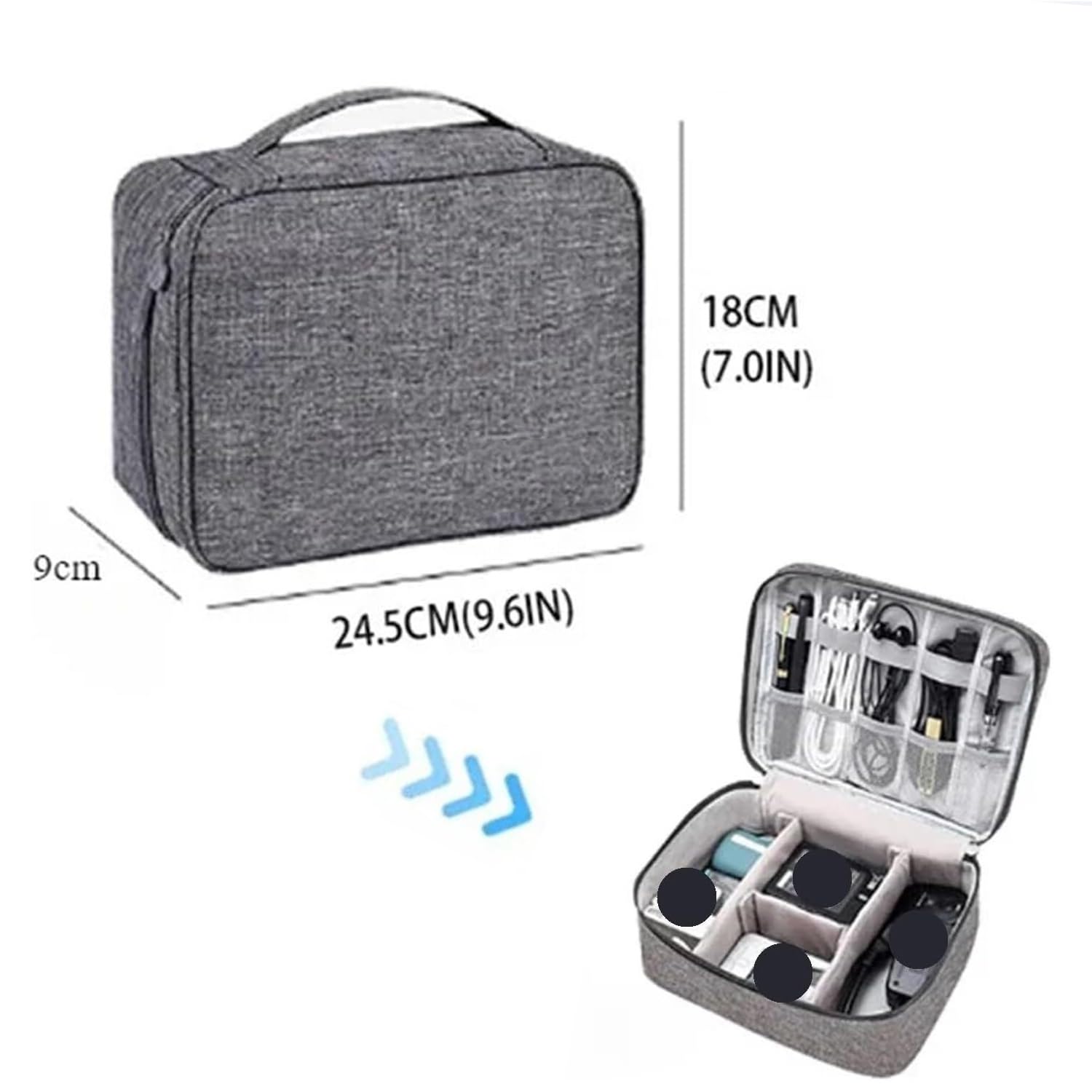 Borsa organizer per cavi. Caricatore per linea dati USB da 2 pezzi(Gray)