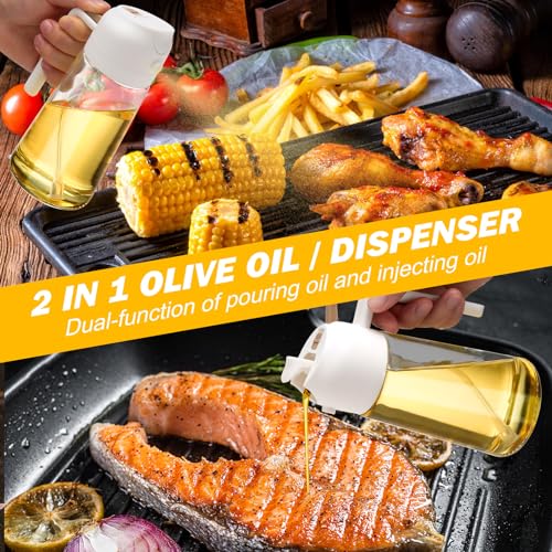 2-Pack-Olive-Oil-Sprayer-for-Cooking-2-in-1-Oil-Dispenser-and-Oil-Sprayer-165oz470ML-Glass-Spray-Bottle-with-Premium-NozzleOil-Dispenser-Bottle-for-kitchenAir-FryerSaladGrillingRoasting