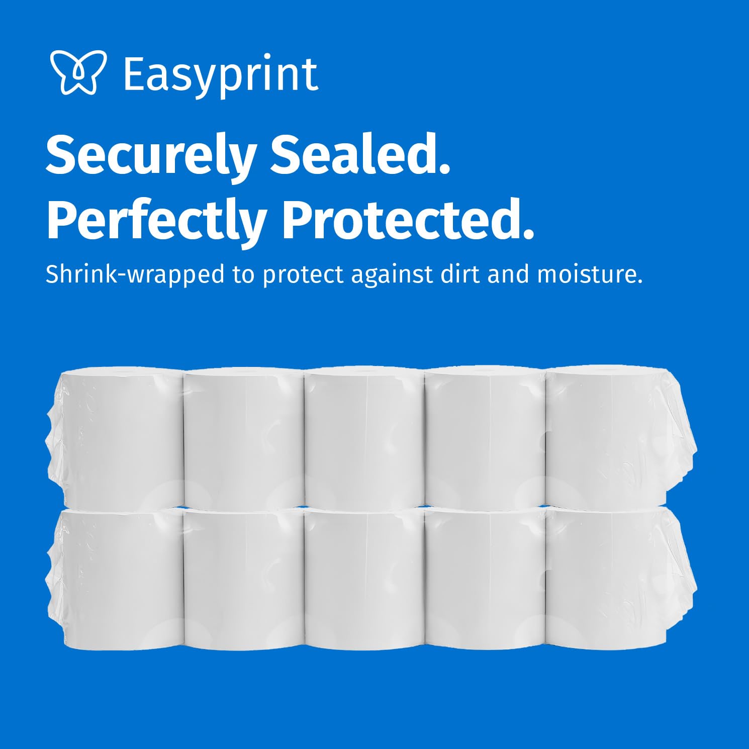 NEU: Easyprint Thermorollen/Kassenrollen, 50 Rollen, 80mm x 80mm x 12mm, 90m, PEFC Umweltzertifikat, Für EPSON, IBM, u.v.m.