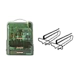 LINFIDITE Cosmetics Storage Box Clear Green and Wine Glass Holder 2PCS