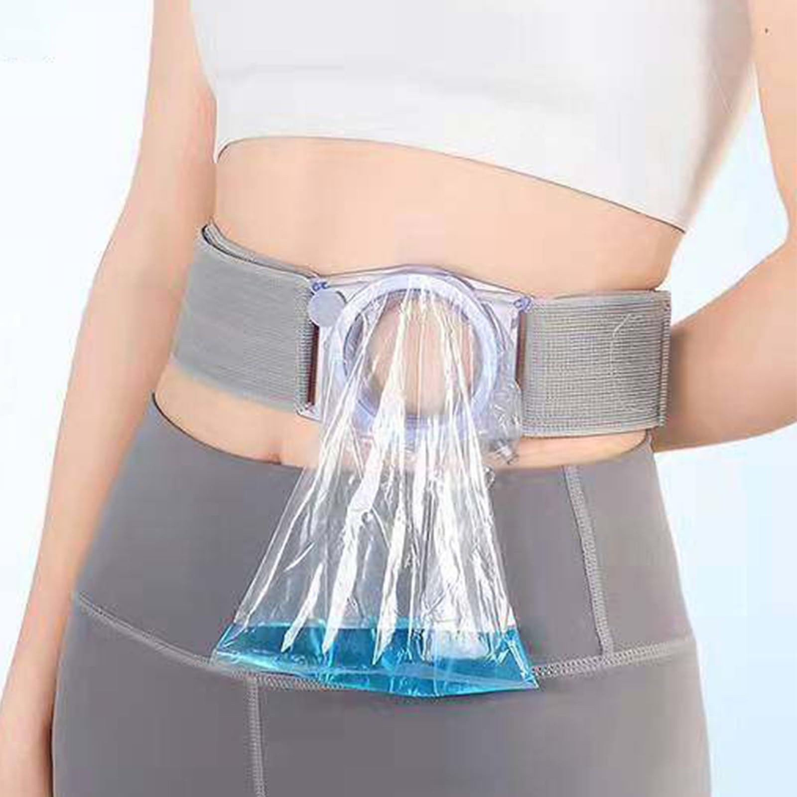 Cinturón de Ostomía Inflables, Soporte de Estoma Ajustable, Cinturón Colostomía Elásticospara Ostomía, Soporte para Bolsas de Colostomía e Ileostomía