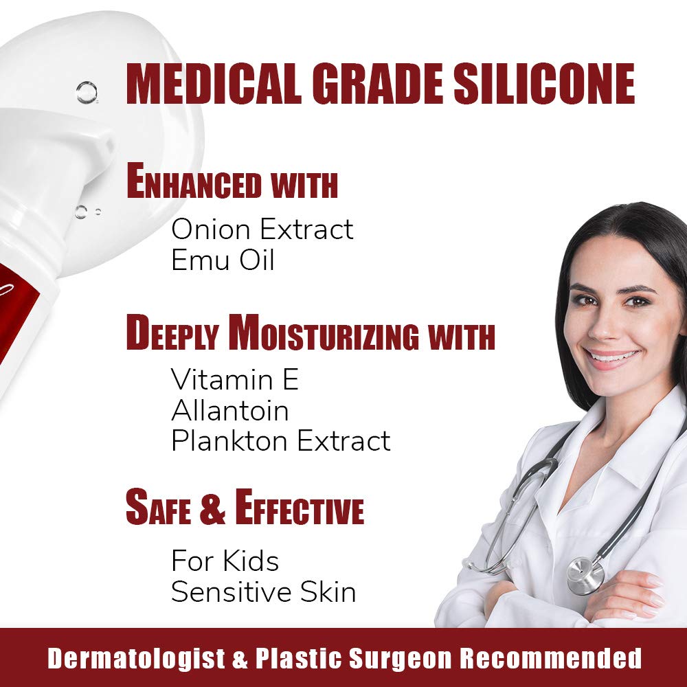 Ebanel Silicone Scar Gel with Onion Extract, Emu Oil, Vitamin E