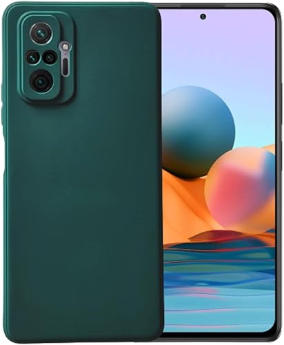 Miniatura 4 de Compatible con Xiaomi Redmi Note 10 Pro Soft Liquid Silicone Gel Rubber Cell Phone Mobile Basic Funda trasera (rubor)