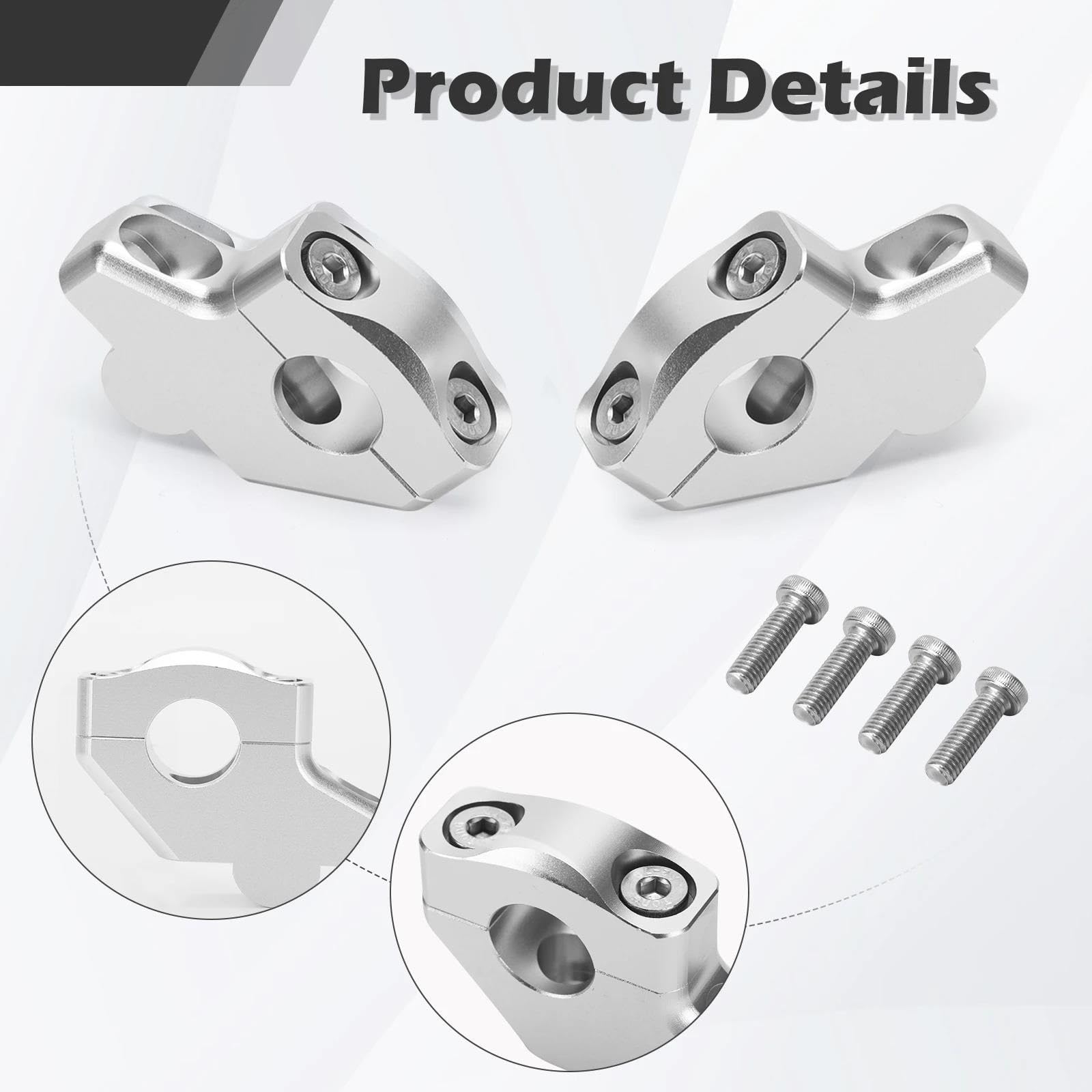 Riser Manubrio Spostati Arretrati Neri 22mm 7/8" Per SUZUKI GSR400 600 750 1000 GSX 250R 650F 750S 1000S Katana GSX-S750