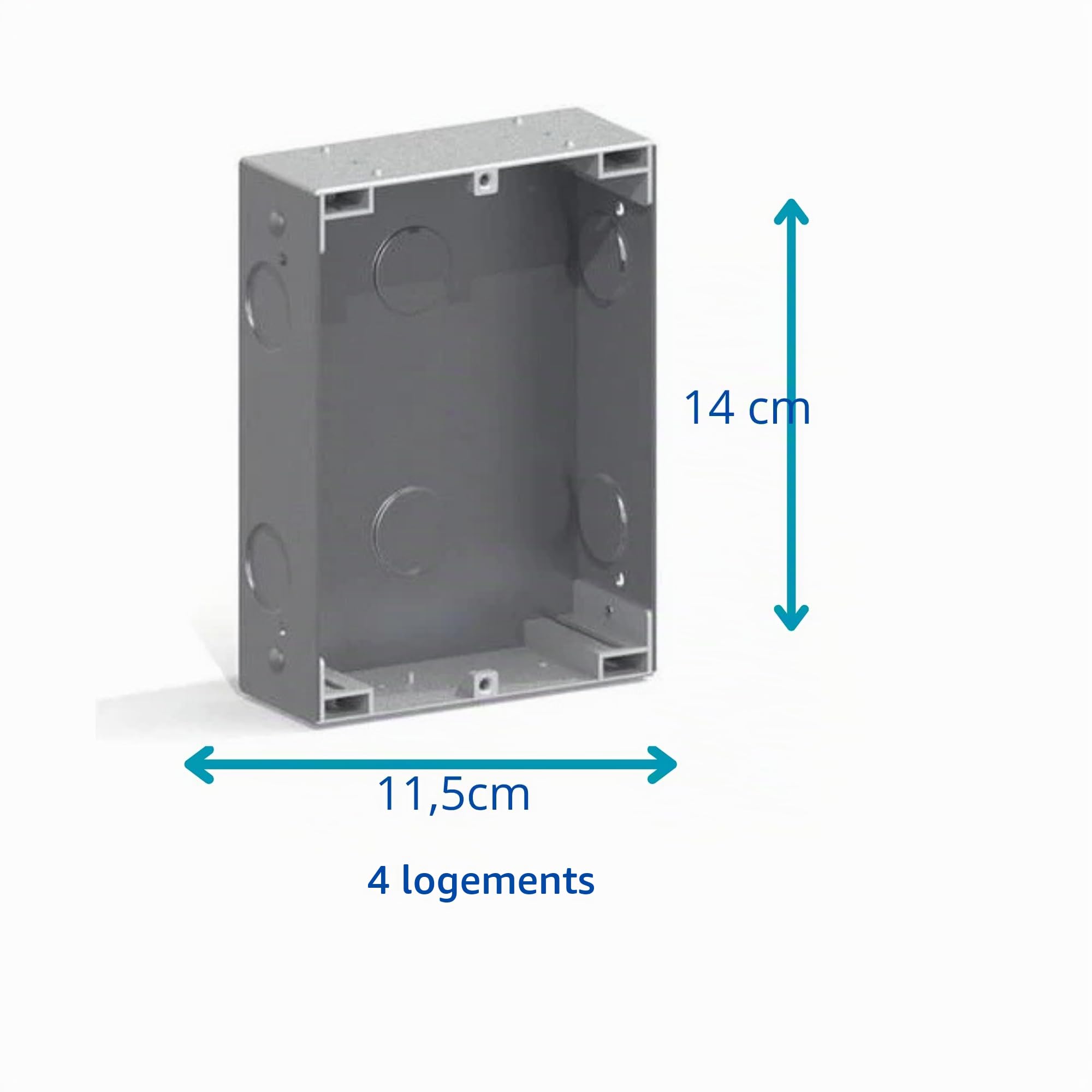 Kit interphone 4 logements audio analogique 4+n – Interphone immeuble 4 appartements complet avec plaque de rue, combinés, alimentation et boîte d’encastrement – Haute qualité