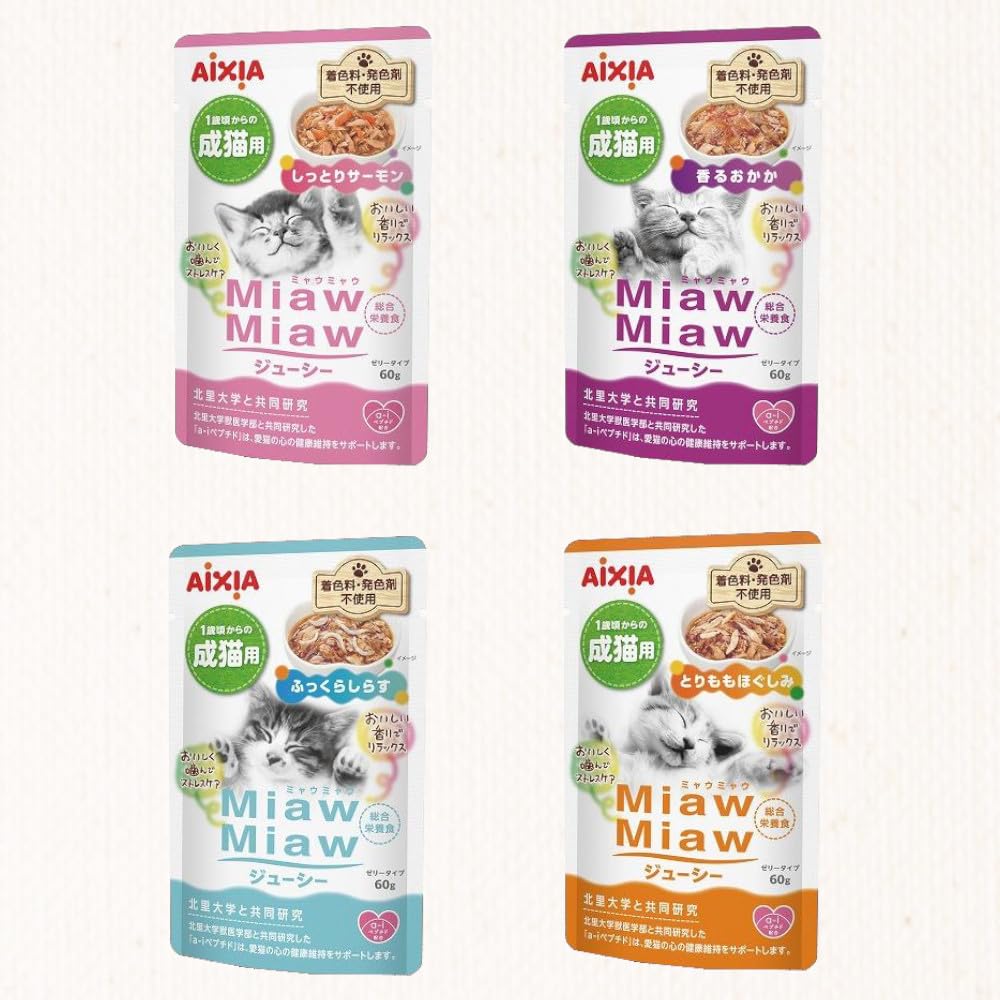 Amazon.co.jp: MiawMiaw ミャウミャウ ジューシー 総合栄養食 ゼリー