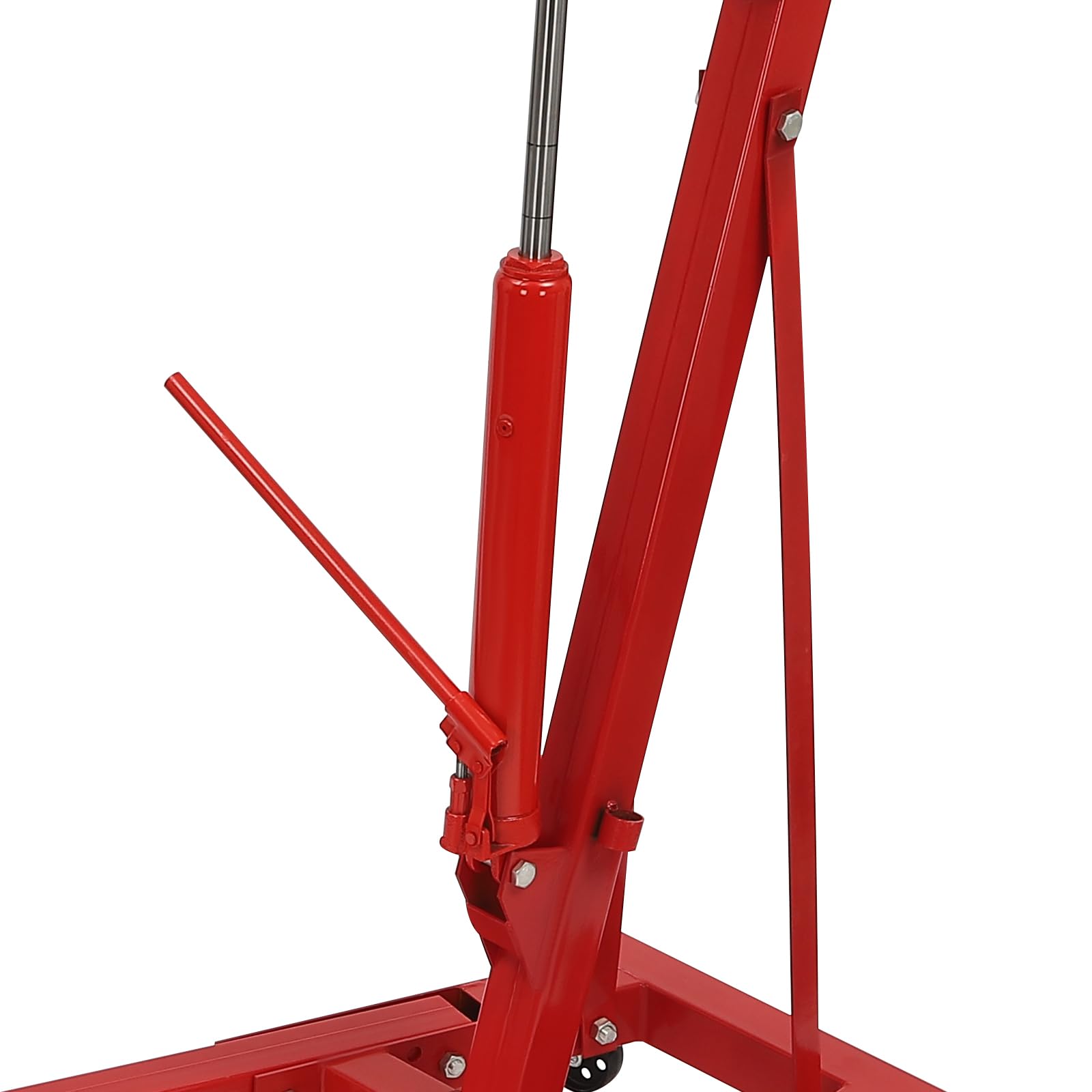 Gru idraulica pieghevole da 2 tonnellate (2000 kg) – Gru per motori con 6 ruote e 4 livelli di regolazione dell'altezza, capacità di carico fino a 2000 kg per motore, trasmissione, sollevamento in