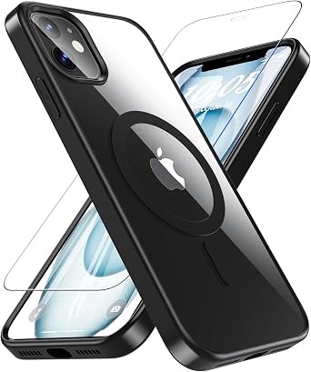 BESINPO Magnetic Case for iPhone 11 Case 6.1 in, with Tempered Glass Screen Protector, [Compatible with MagSafe] 360 Full Body Shockproof Protective Cover for iPhone 11 Phone Case -Black