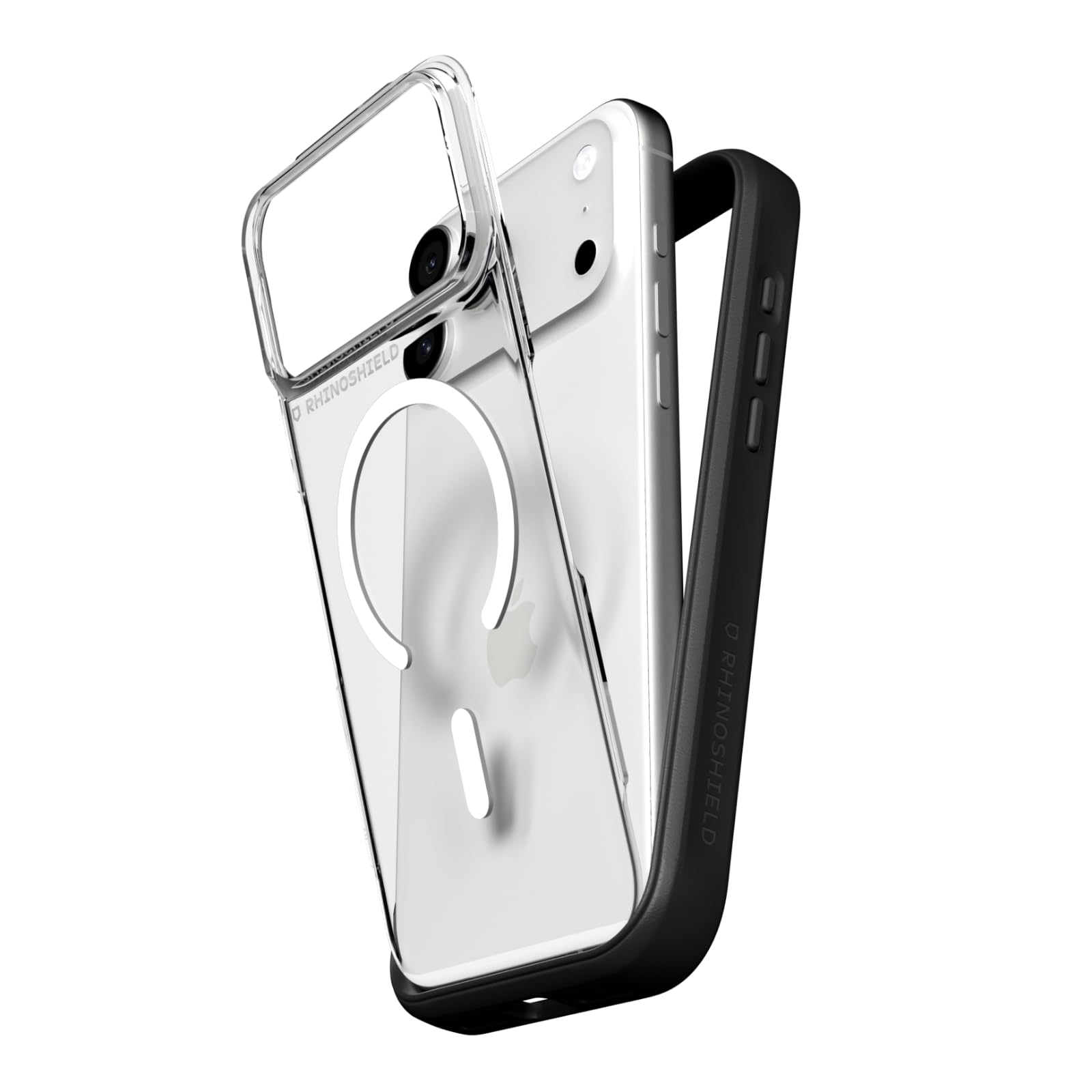 RhinoShield Funda Mod NX para [iPhone 17 Pro MAX] Compatible con MagSafe l Mod NX Modular, con Placa Protectora Trasera, magnetismo Superior y Proteccion de caídas de Grado Militar - Negro