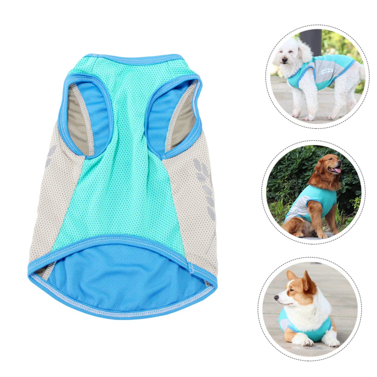Manteaux de Pluie imperméables pour Chien, imperméable pour Chien, 5 pièces, Gilet rafraîchissant pour Animaux de Compagnie, Robe d'été, Sangle de Poitrine, Che