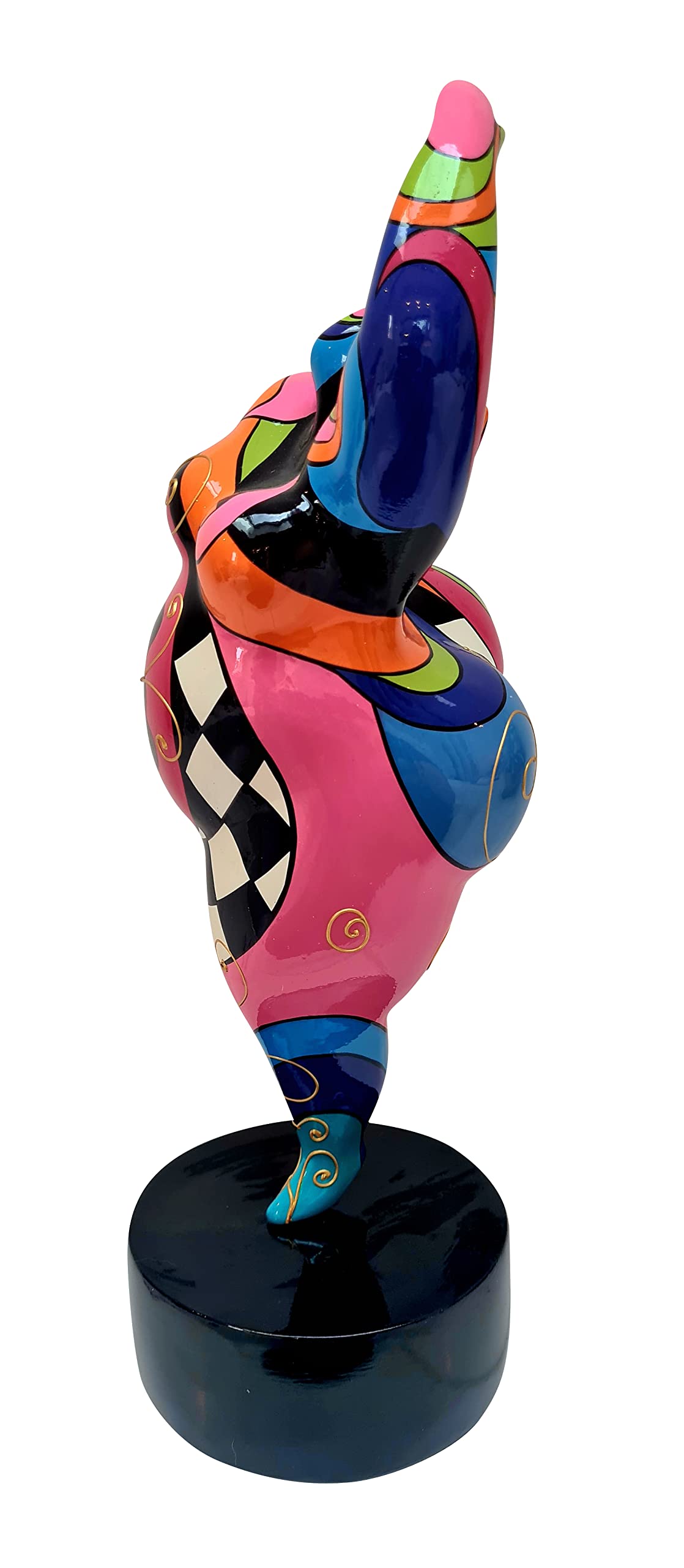 Statue de femme, style Nanas, modèle en résine, H 40 cm - Maison Statue de femme, style Nanas, modèle en résine, H 40 cm - Maison