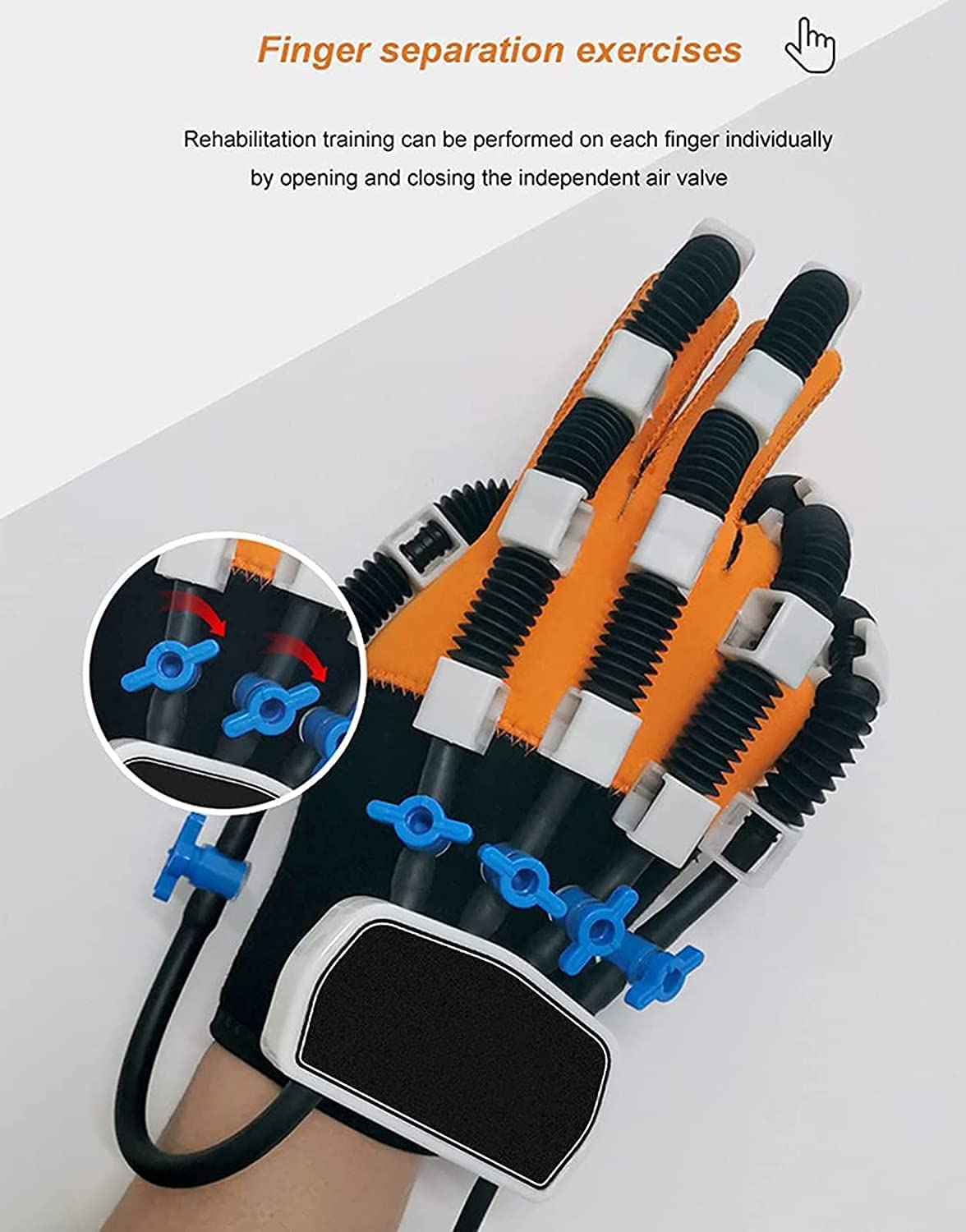 Guante de Robot de rehabilitación de Dispositivo de Entrenamiento de Mano de Dedo eléctrico para Entrenar corrección de flexión de Dedo, Ejercicio de extensión de Dedo (Lef