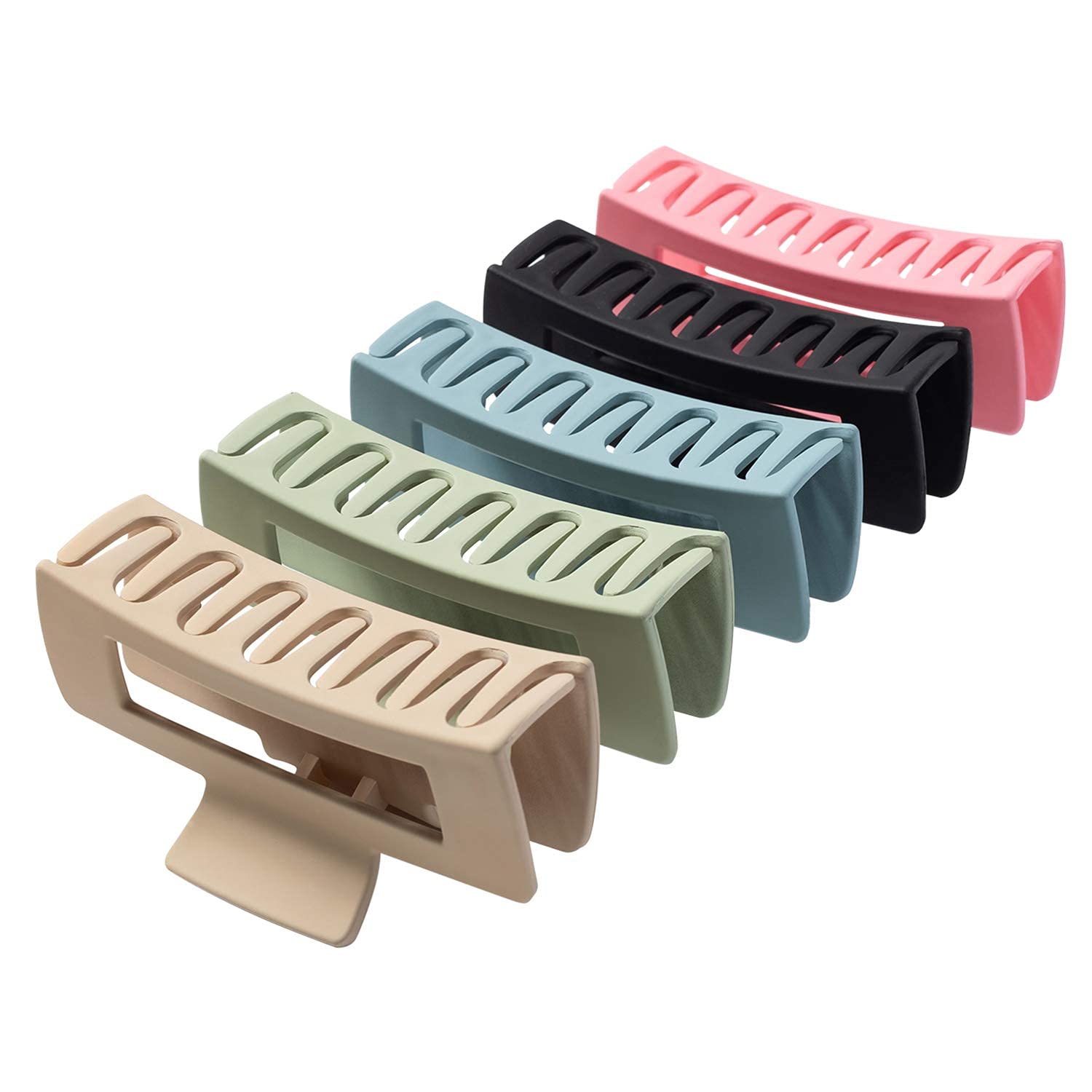 Glamifirsto Large Hair Claw Clip Hair Jaw Clamp Clips 4.3 Inch Nonslip Hair Claw Strong Hold Matte Butterfly Banana Barrette Hair Styling Accessories for Women Girls Thin Thick Fine Hair 3