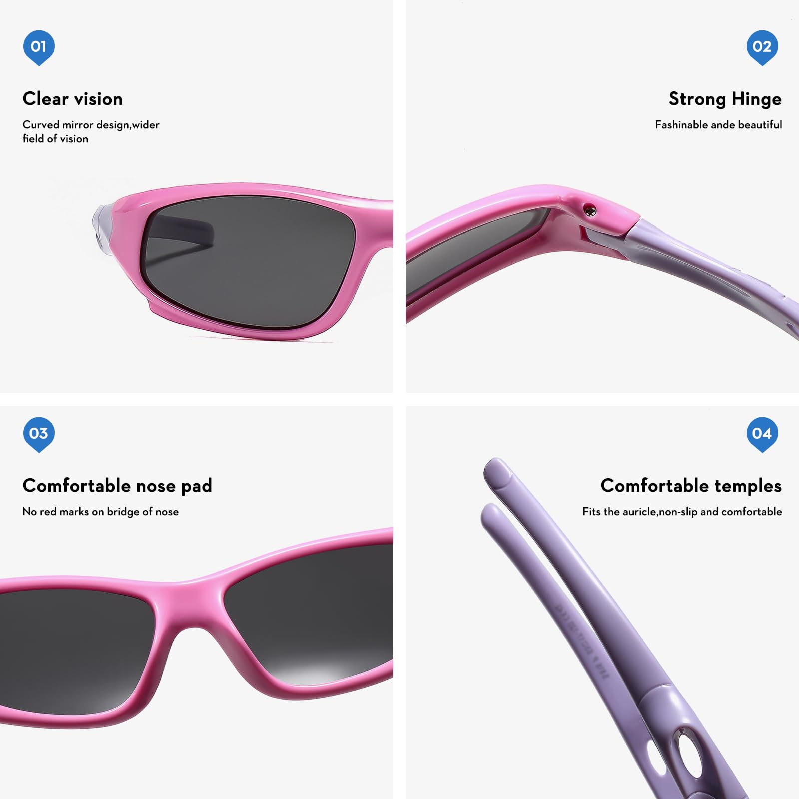 Unisex dziecięce klasyczne spolaryzowane okulary przeciwsłoneczne dziecięce sportowe okulary przeciwsłoneczne lekkie lustrzane soczewki silikonowe ochrona UV na zewnątrz golf jazda na rowerze